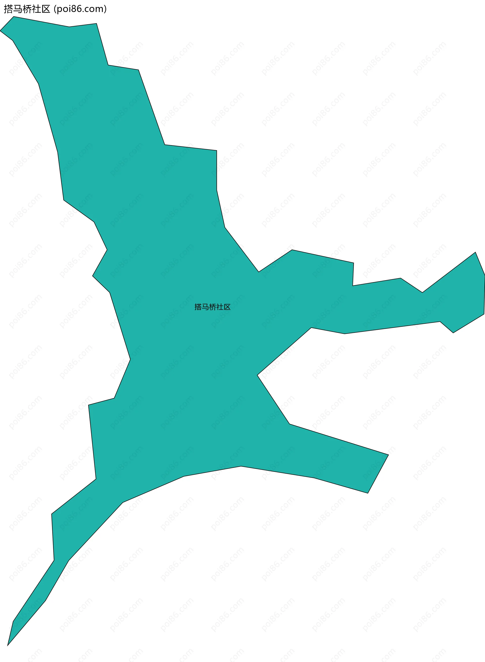 搭马桥社区边界地图