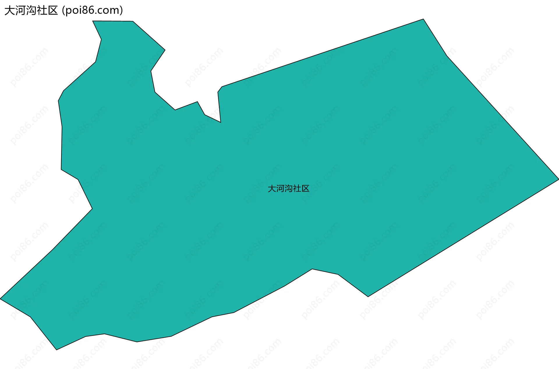 大河沟社区边界地图