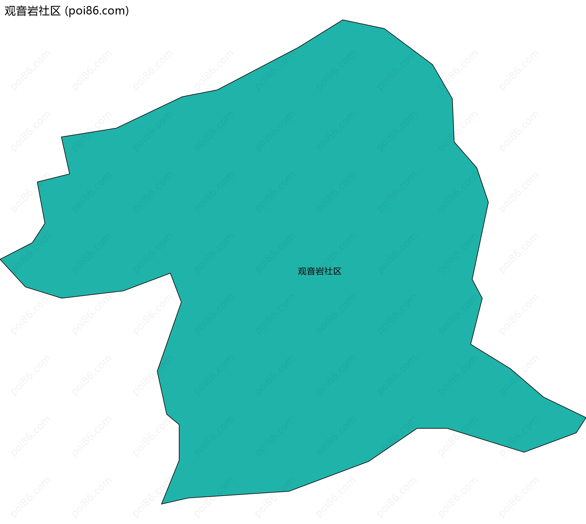 观音岩社区边界地图