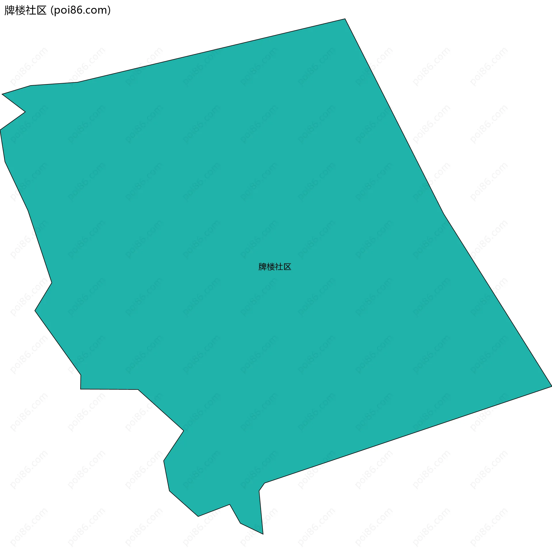 牌楼社区边界地图