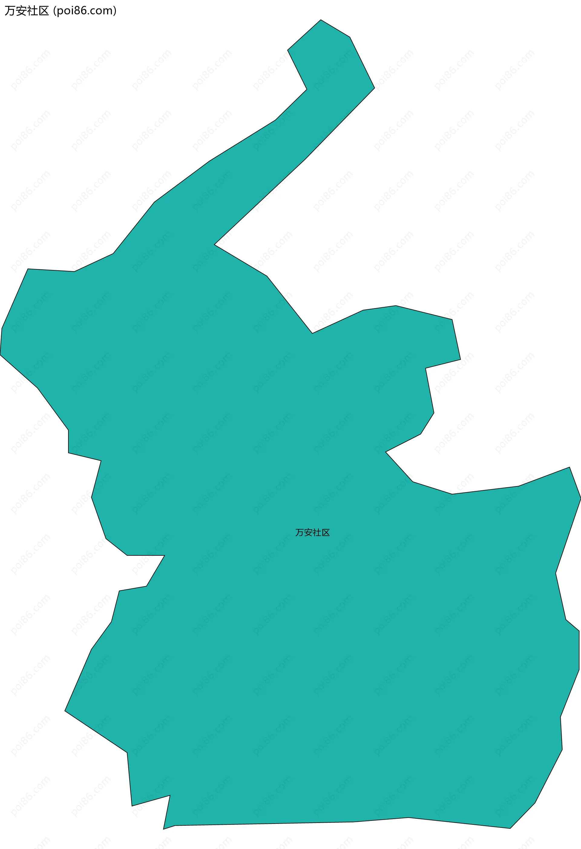 万安社区边界地图