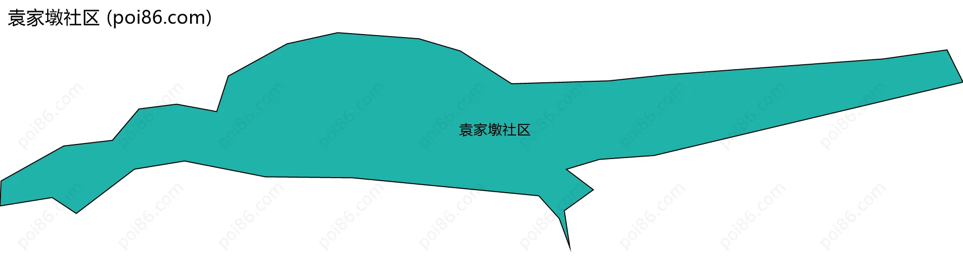 袁家墩社区边界地图