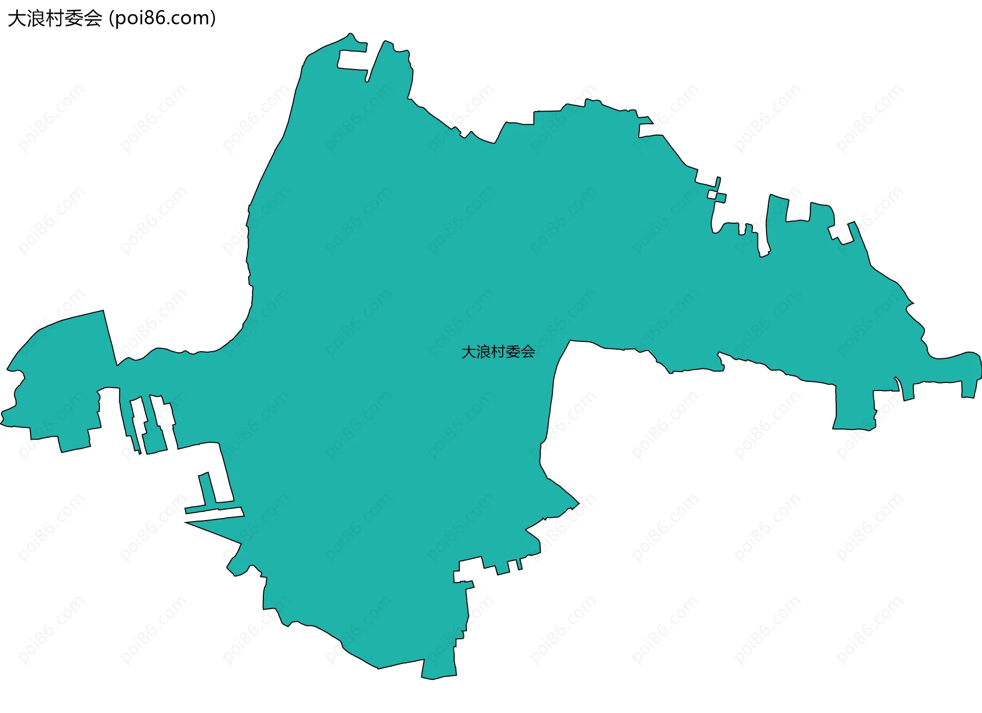 大浪村委会边界地图