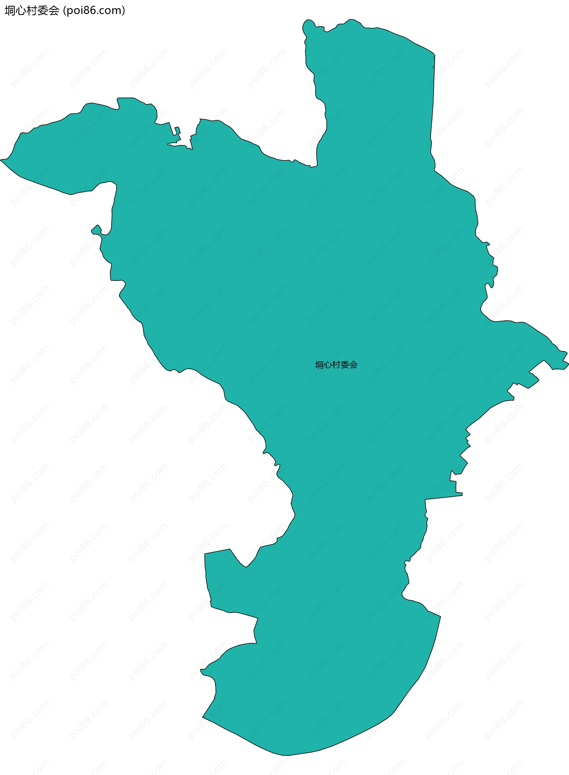 垌心村委会边界地图