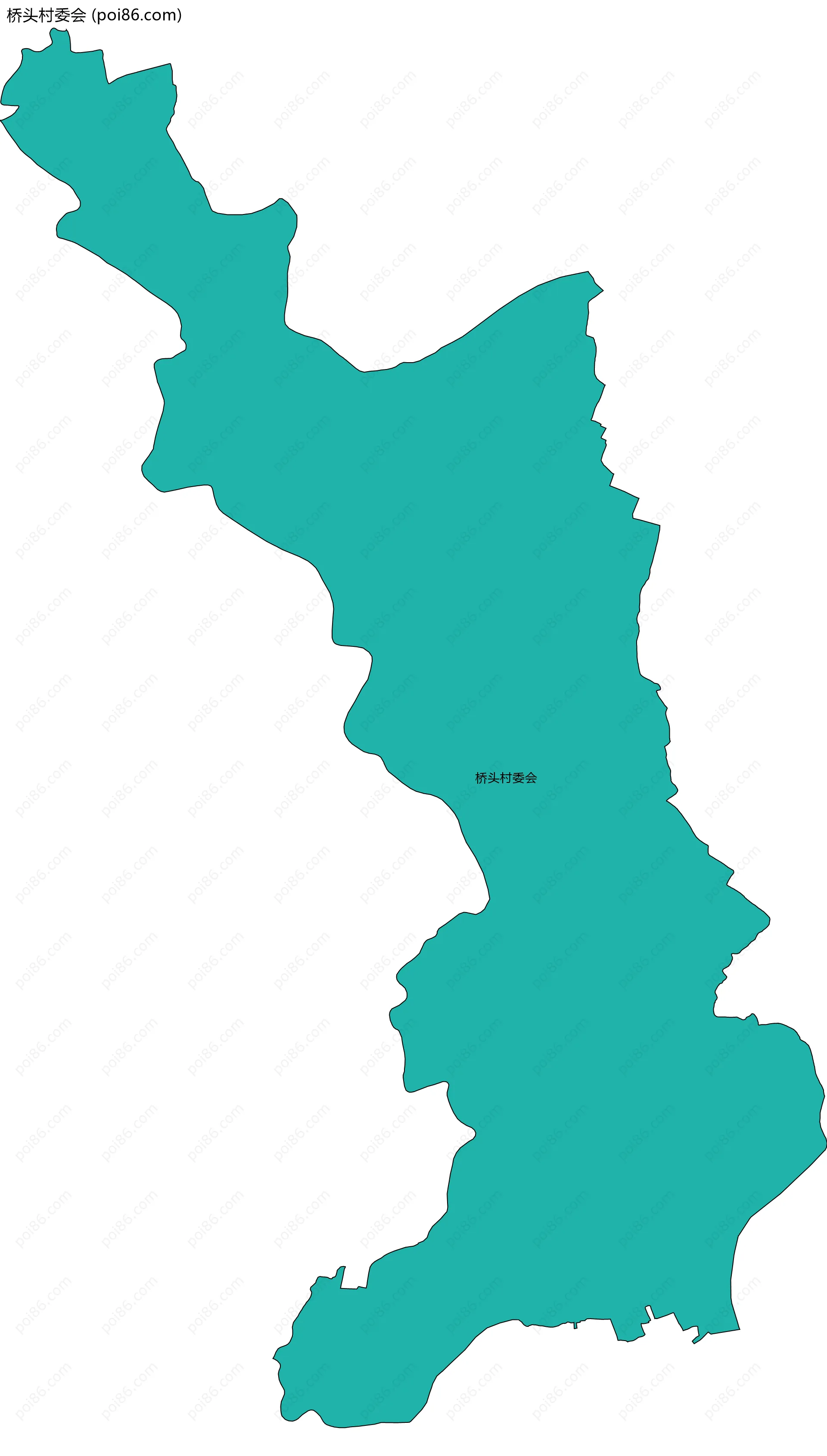 桥头村委会边界地图