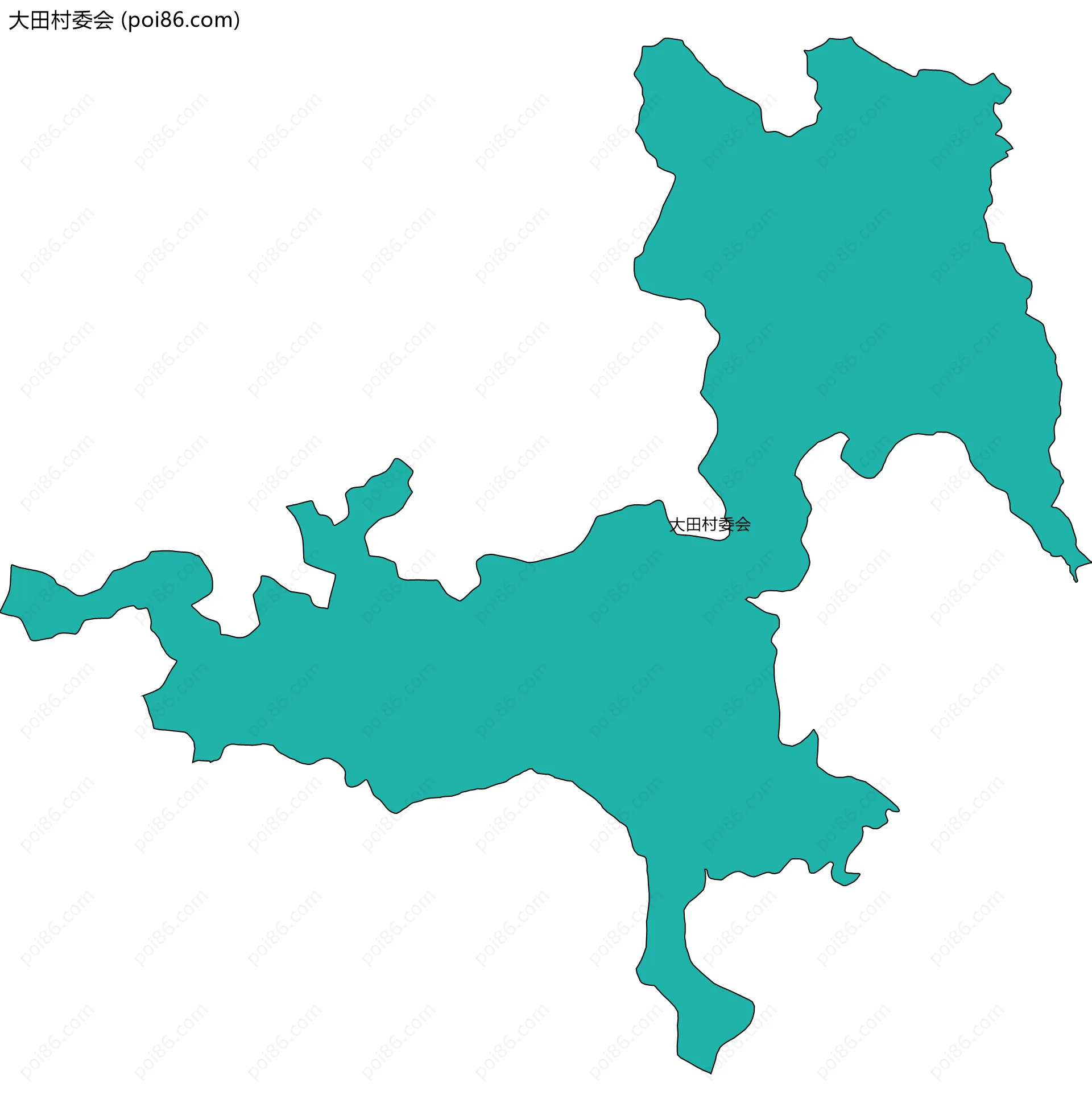 大田村委会边界地图