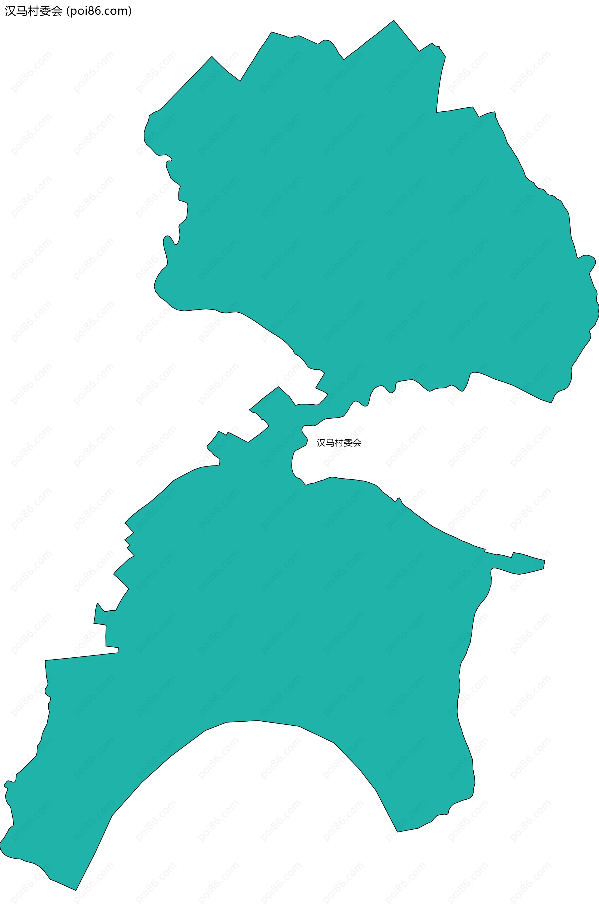 汉马村委会边界地图