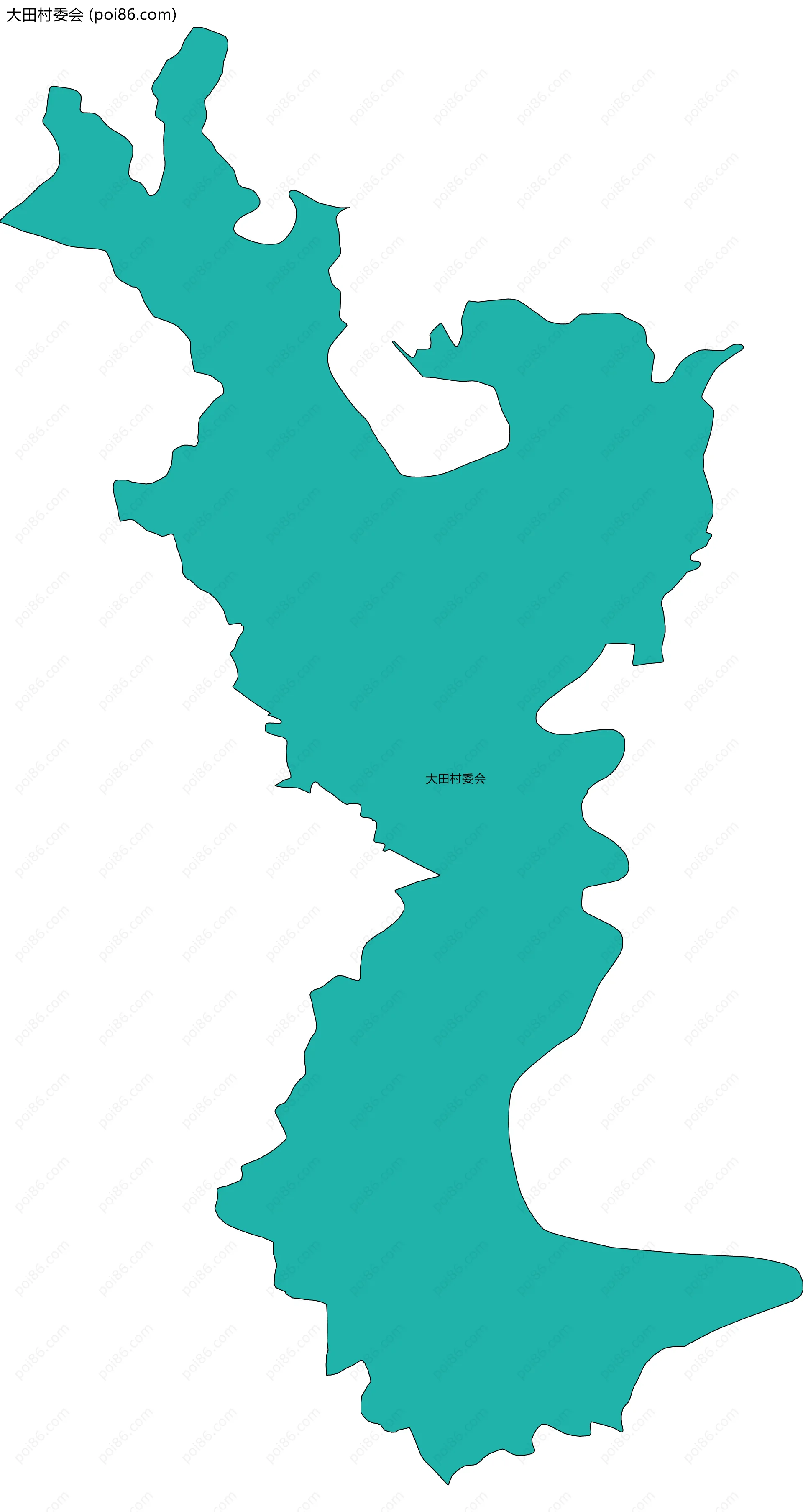 大田村委会边界地图