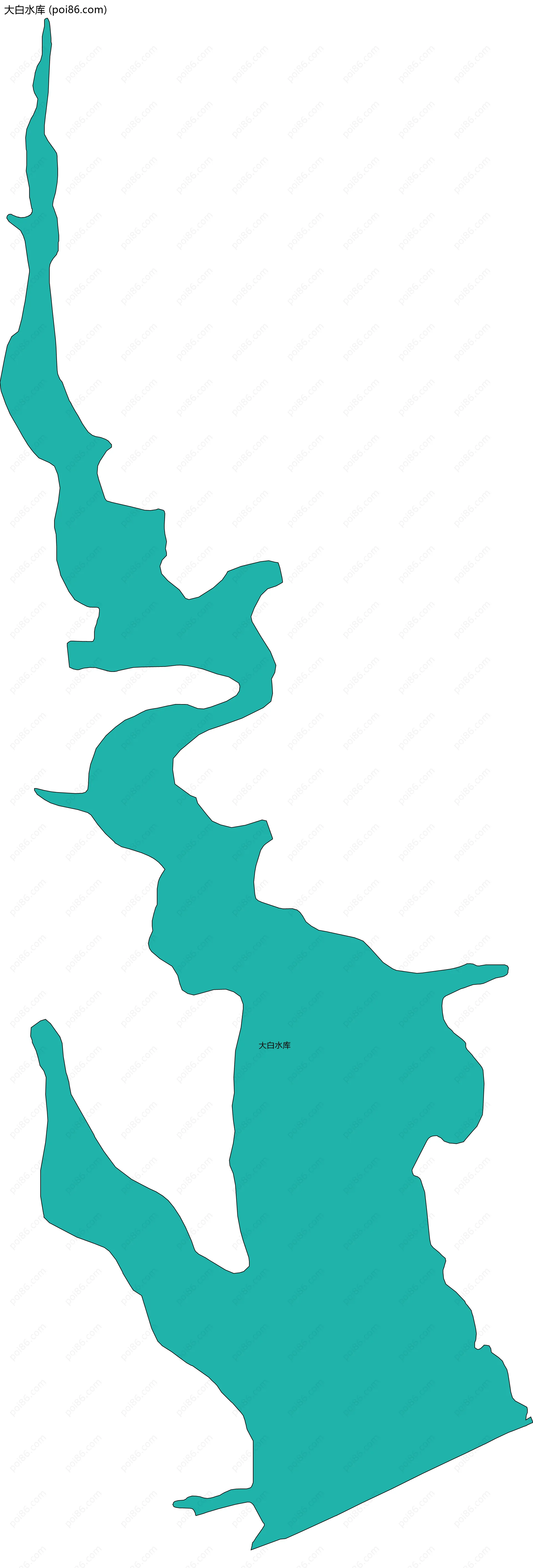 大白水库边界地图