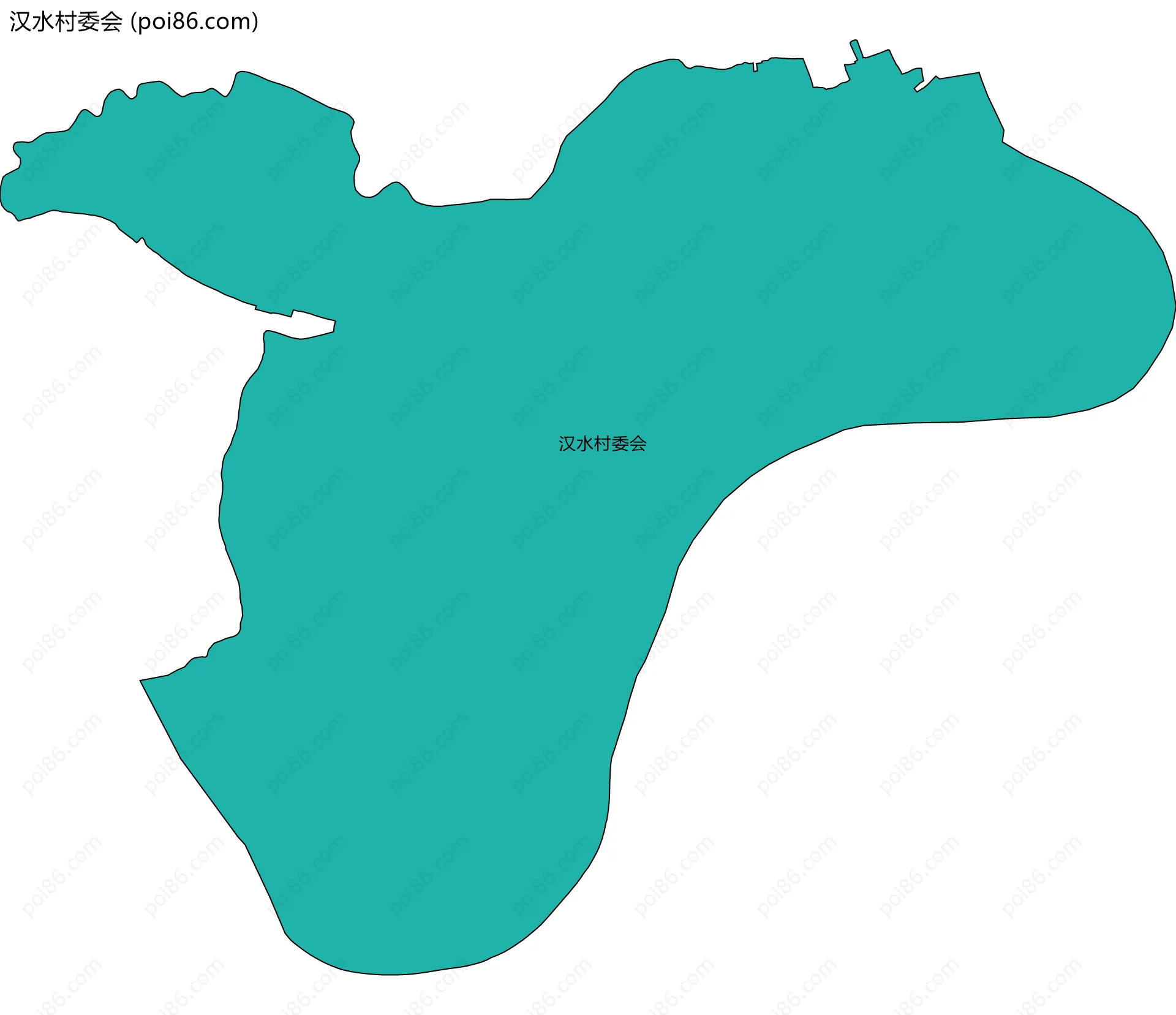 汉水村委会边界地图