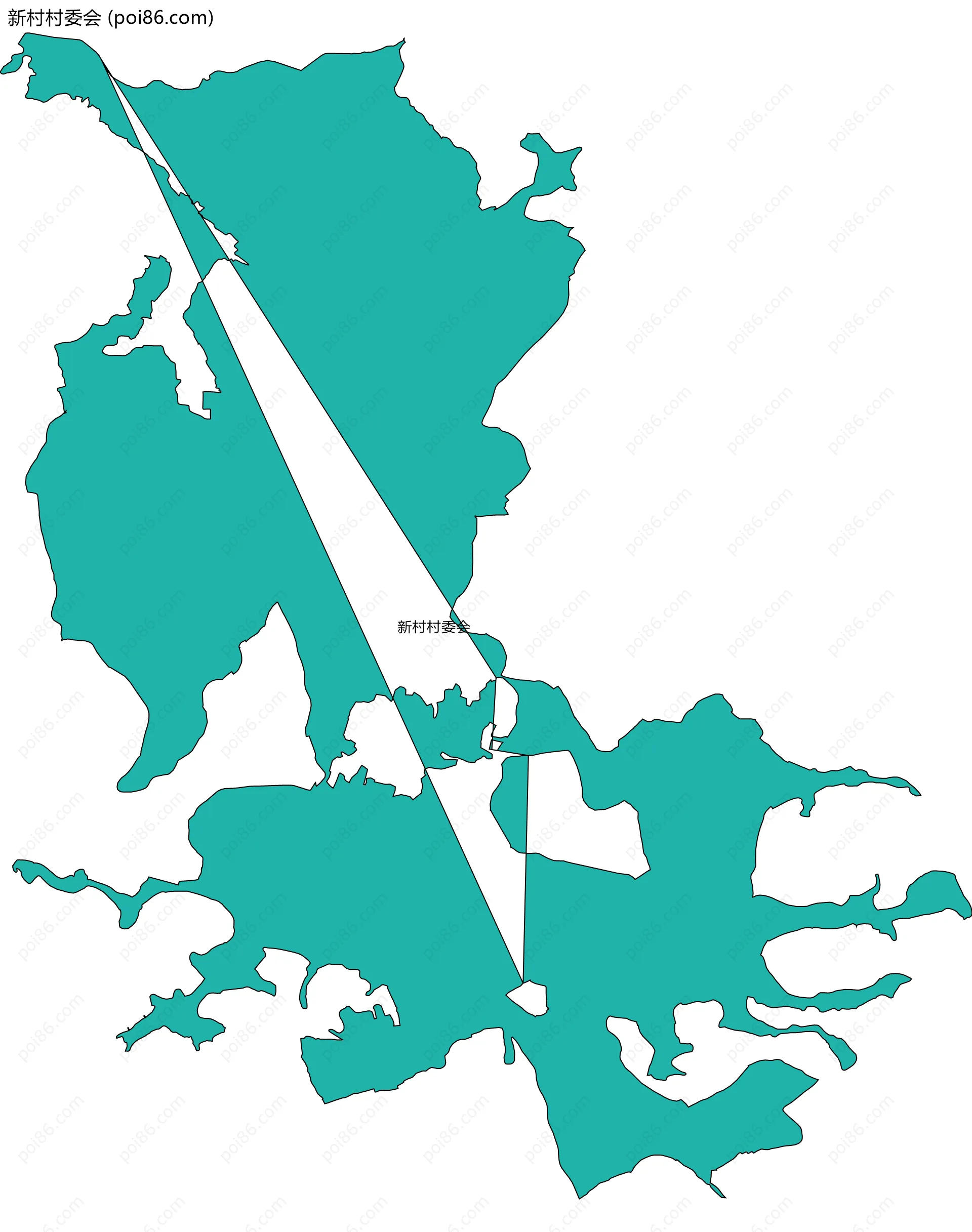新村村委会边界地图