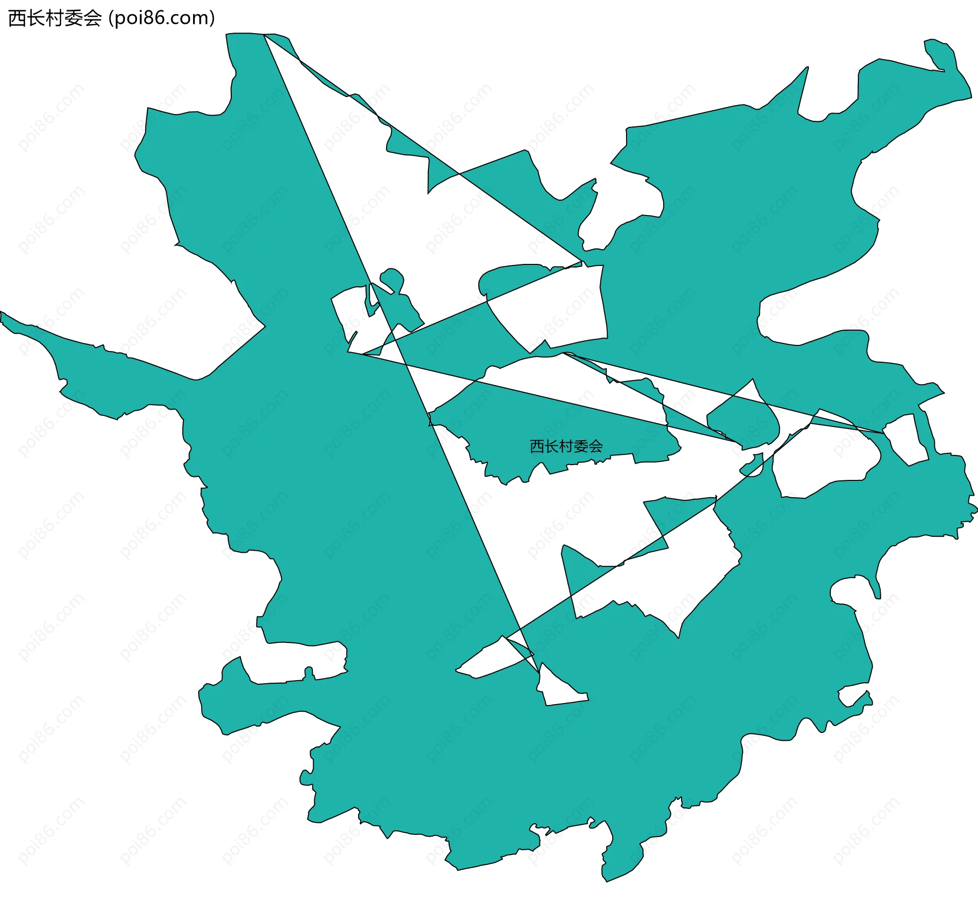 西长村委会边界地图