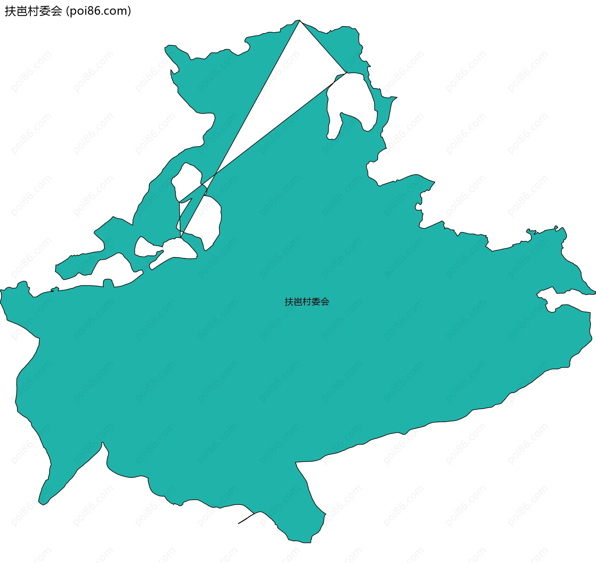 扶岜村委会边界地图