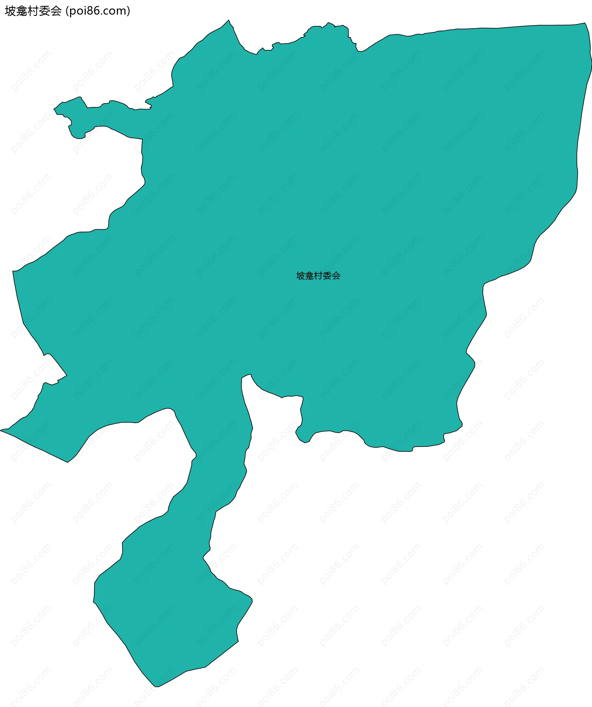 坡龛村委会边界地图