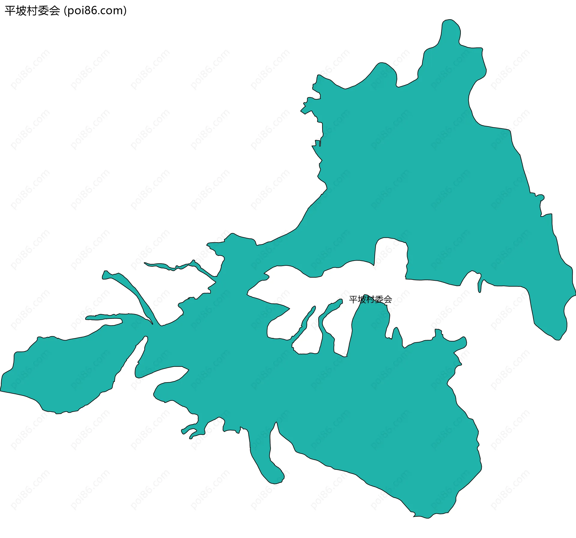 平坡村委会边界地图