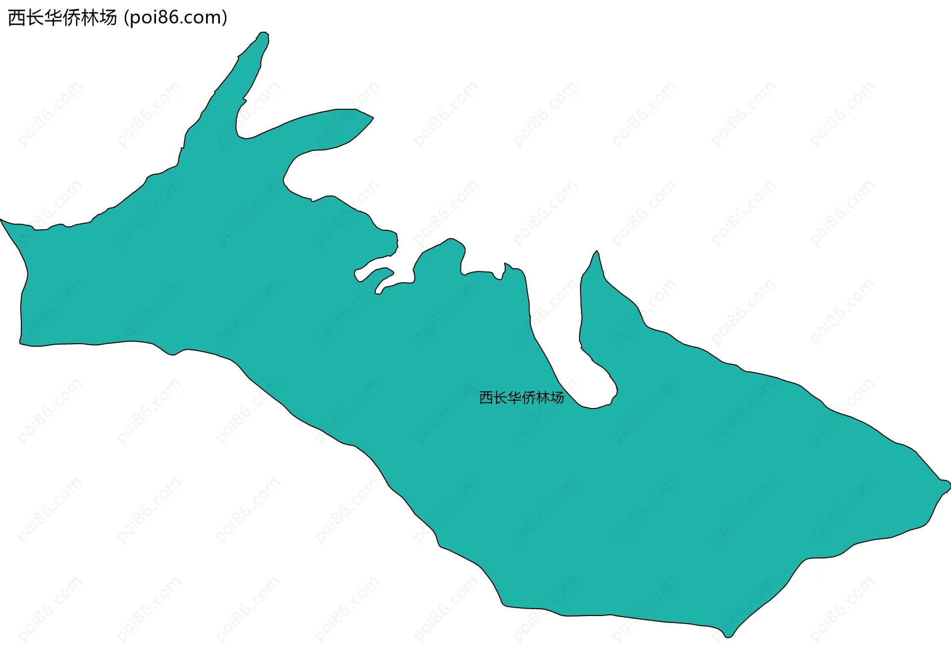 西长华侨林场边界地图