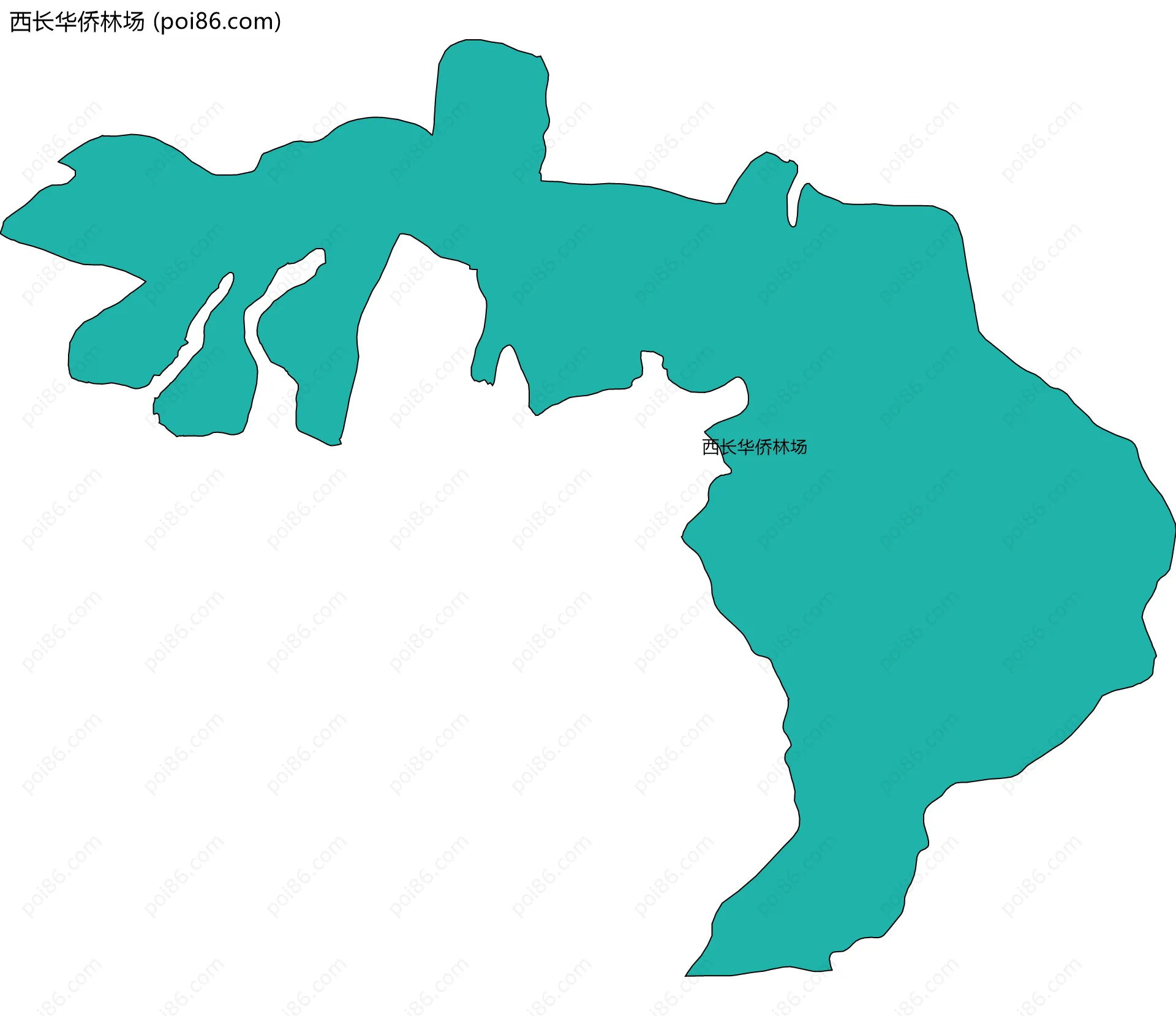 西长华侨林场边界地图