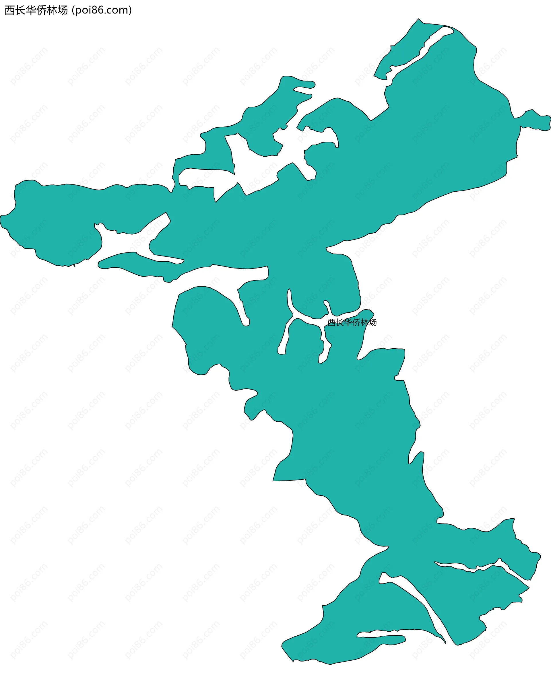 西长华侨林场边界地图