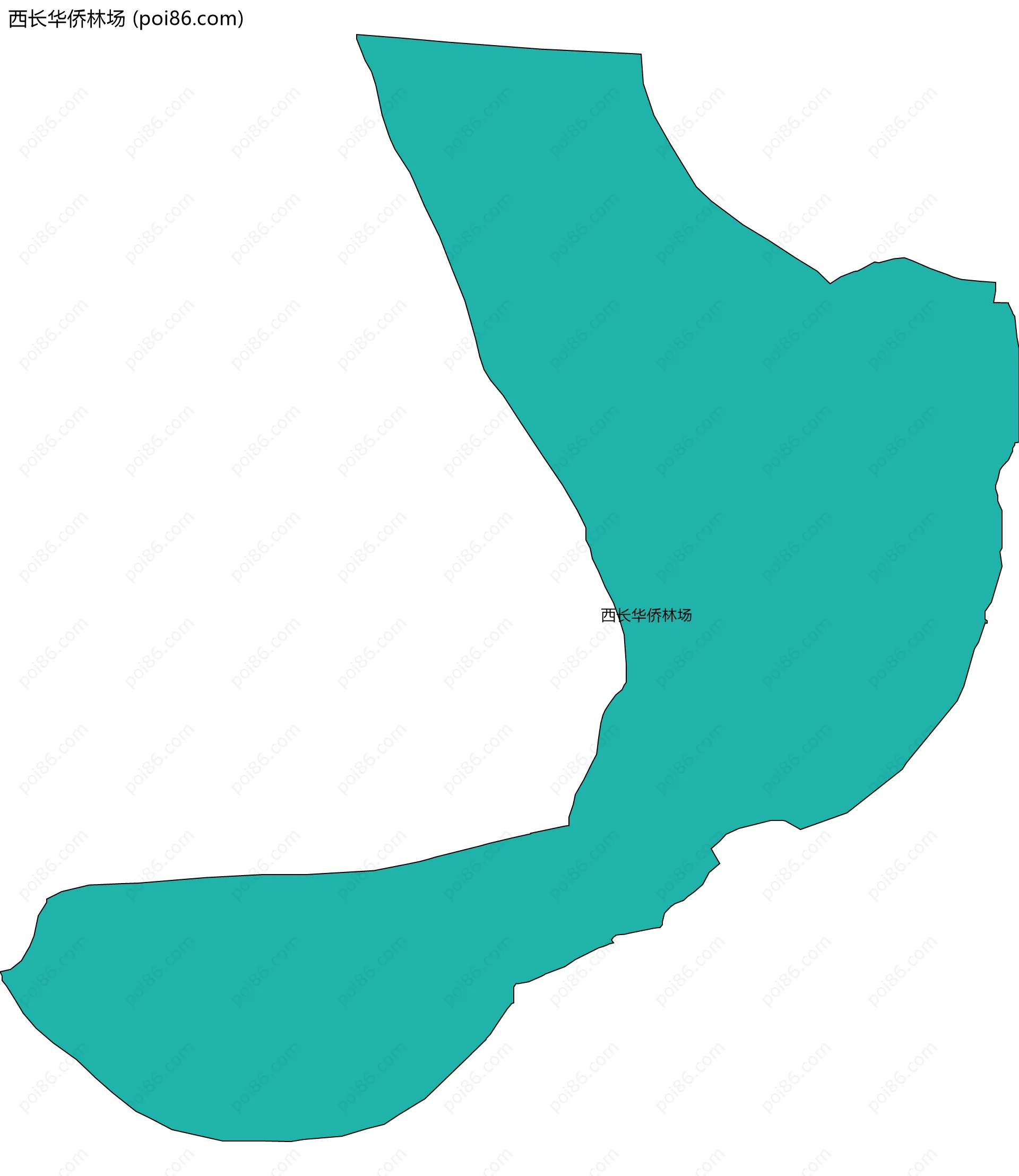 西长华侨林场边界地图