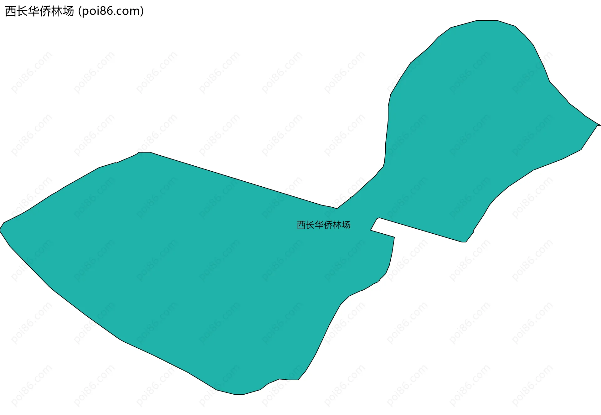 西长华侨林场边界地图