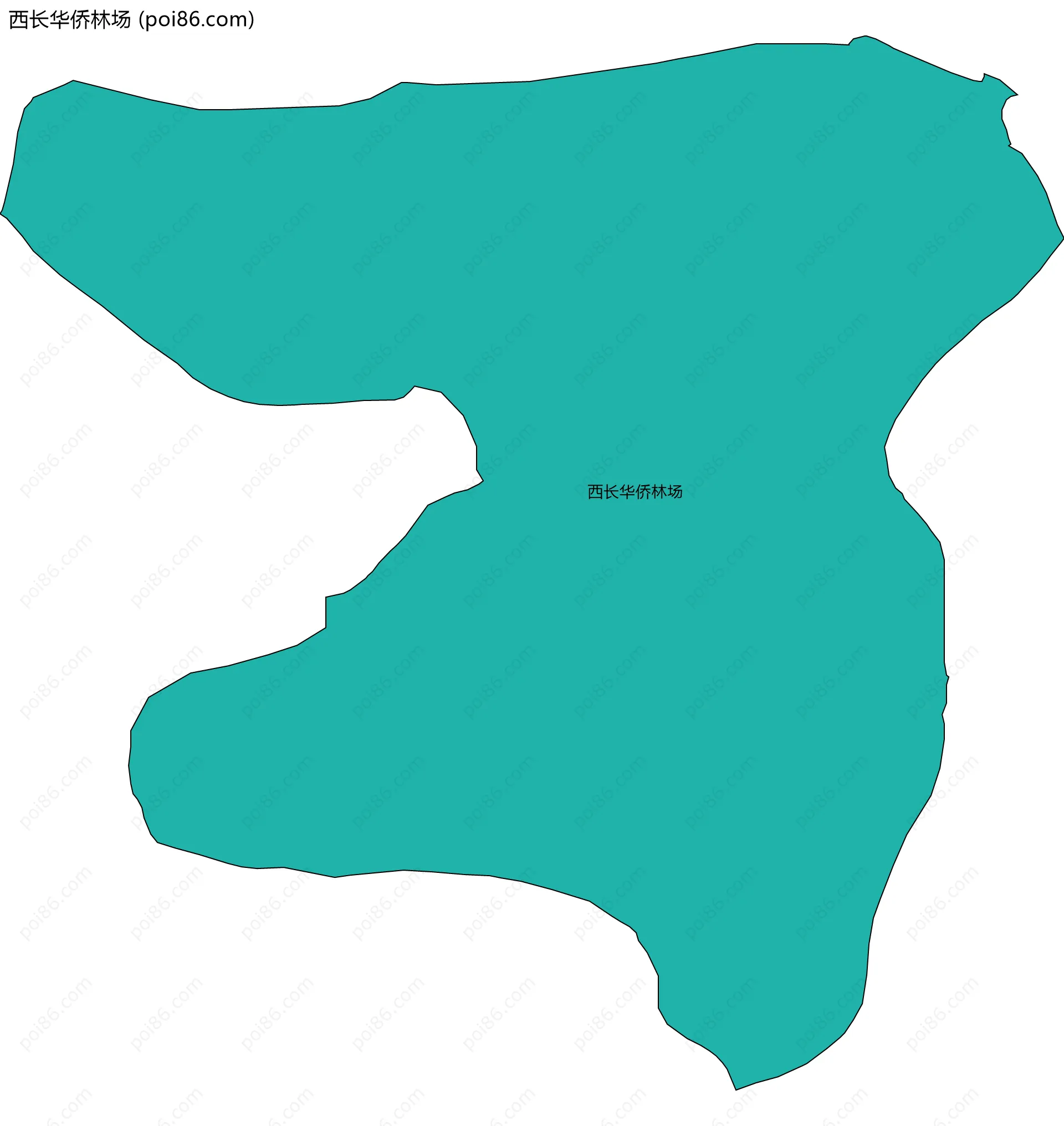 西长华侨林场边界地图