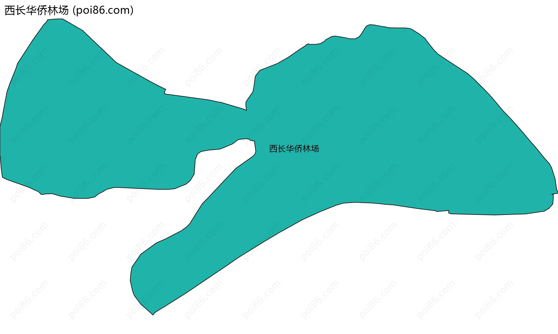 西长华侨林场边界地图