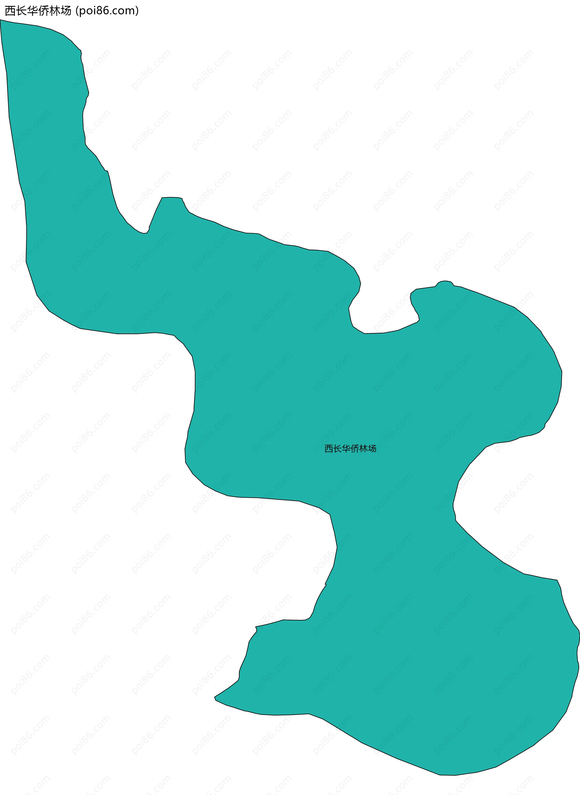 西长华侨林场边界地图
