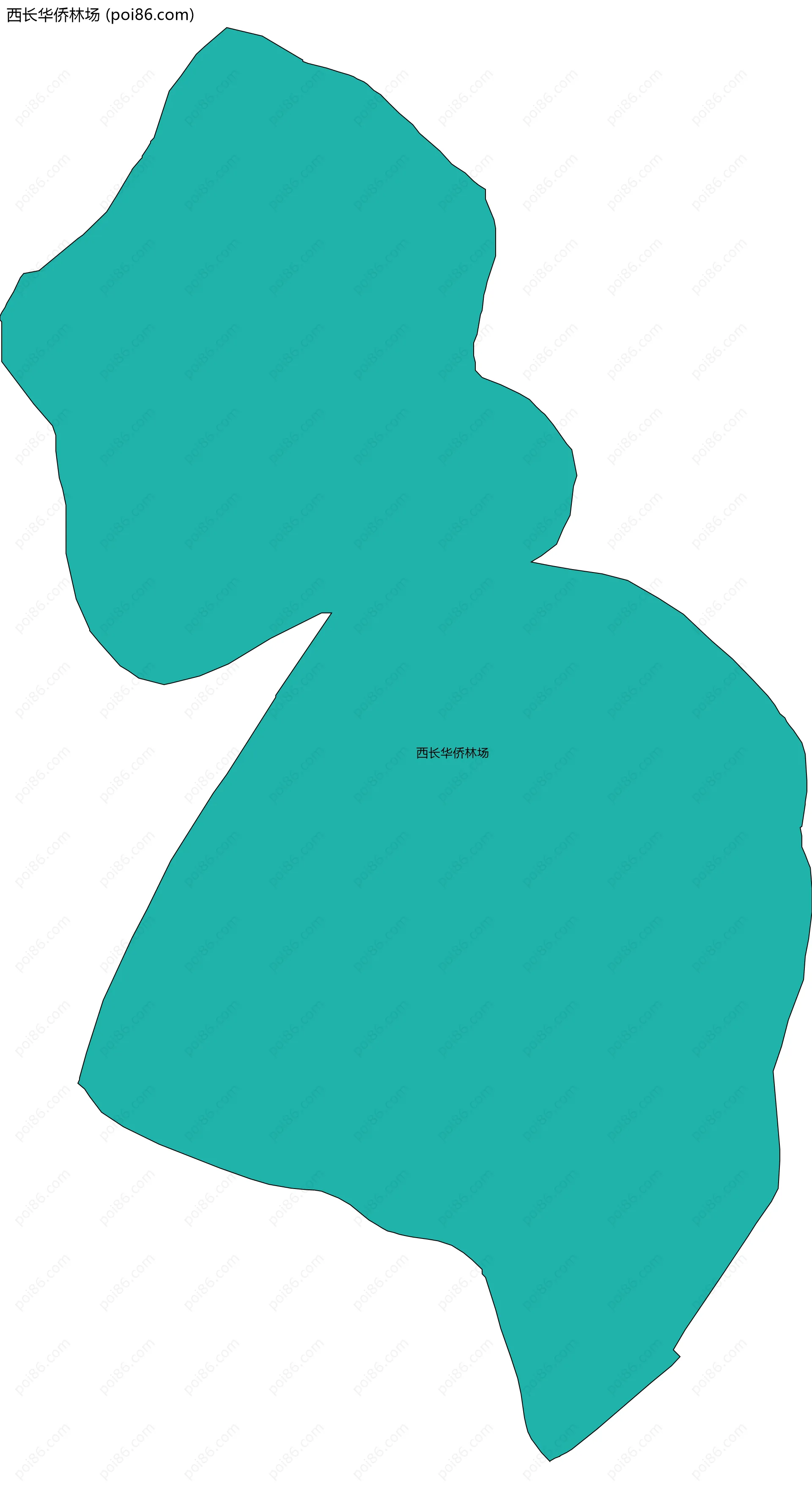 西长华侨林场边界地图