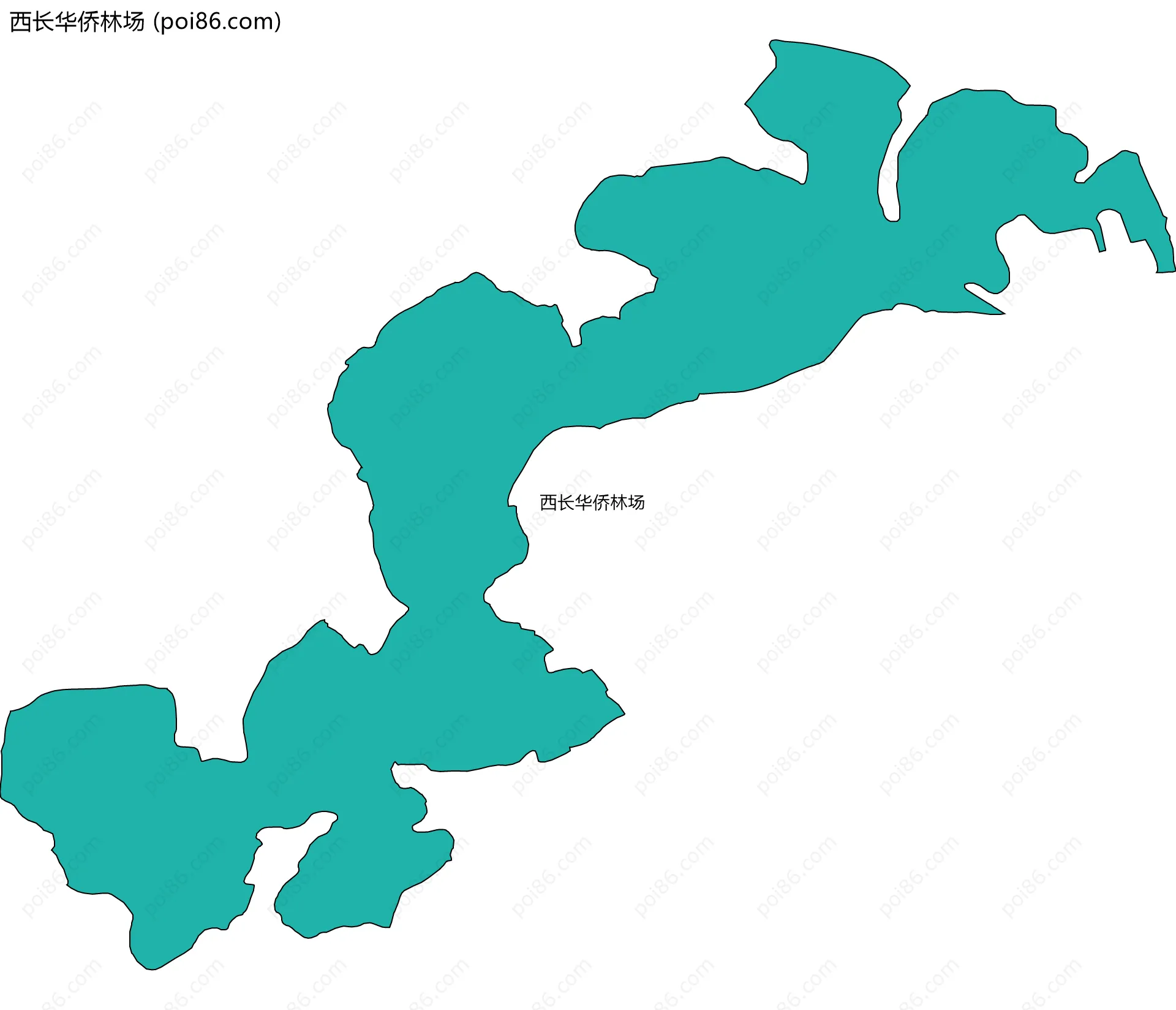 西长华侨林场边界地图