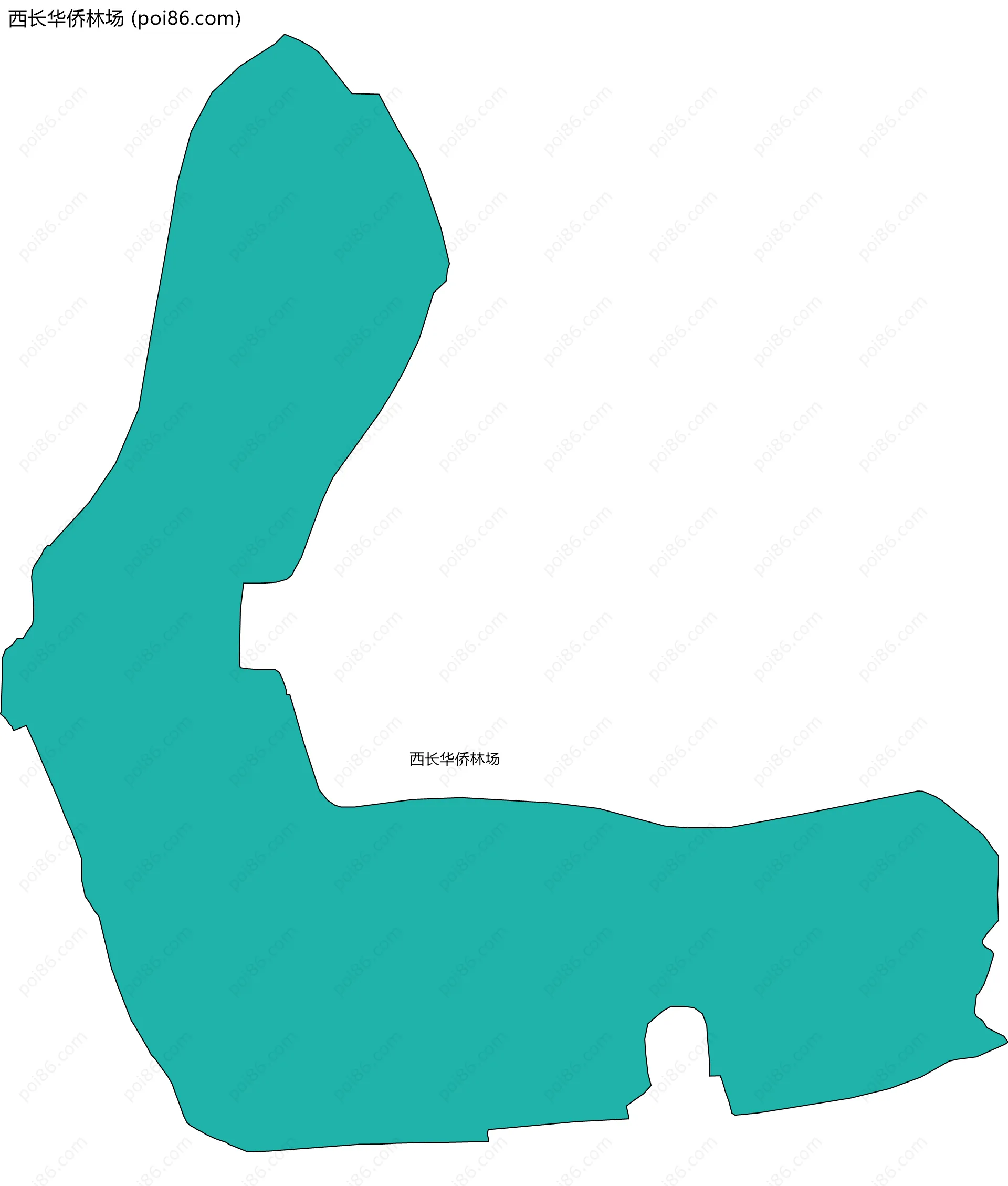 西长华侨林场边界地图