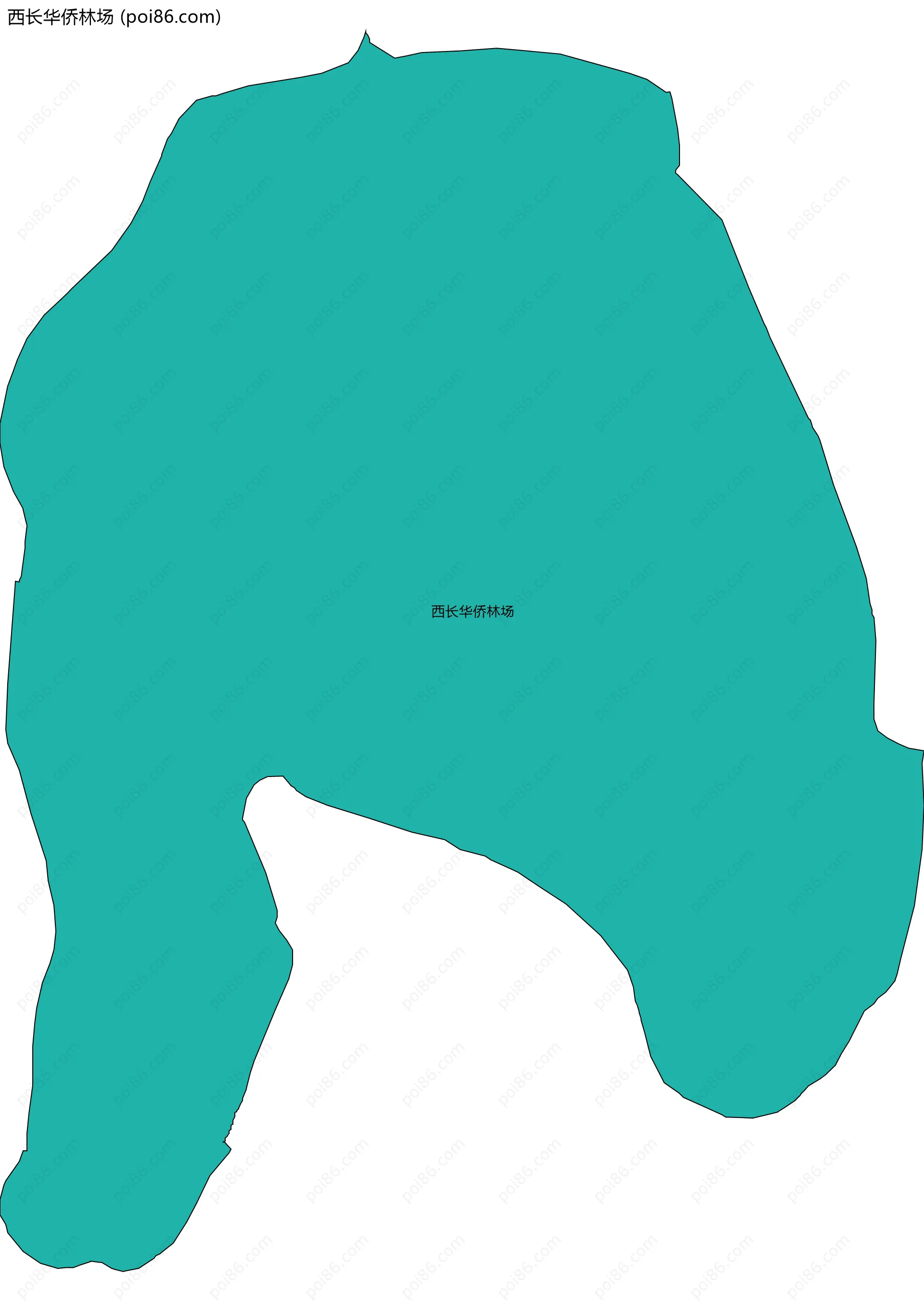 西长华侨林场边界地图