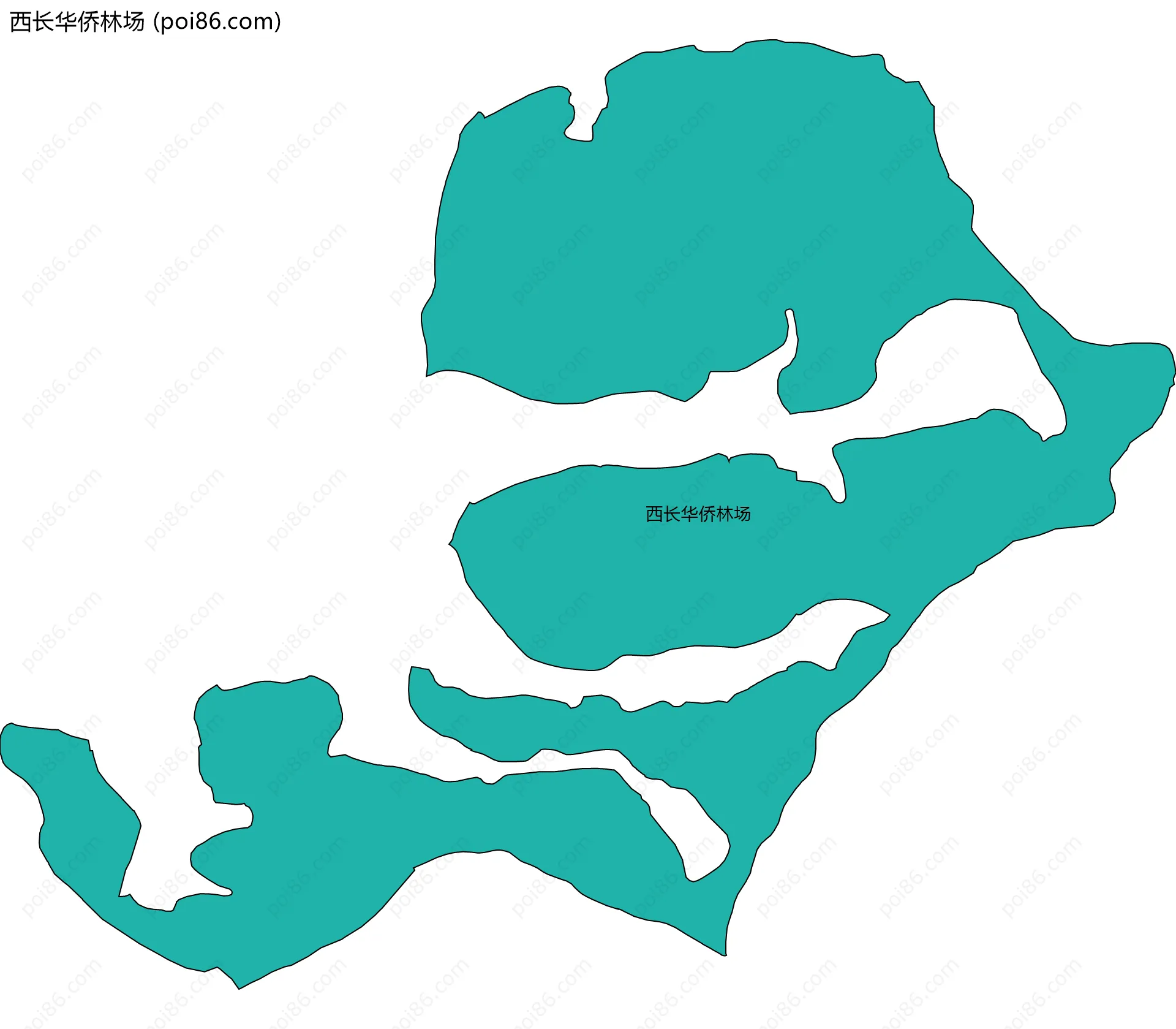 西长华侨林场边界地图