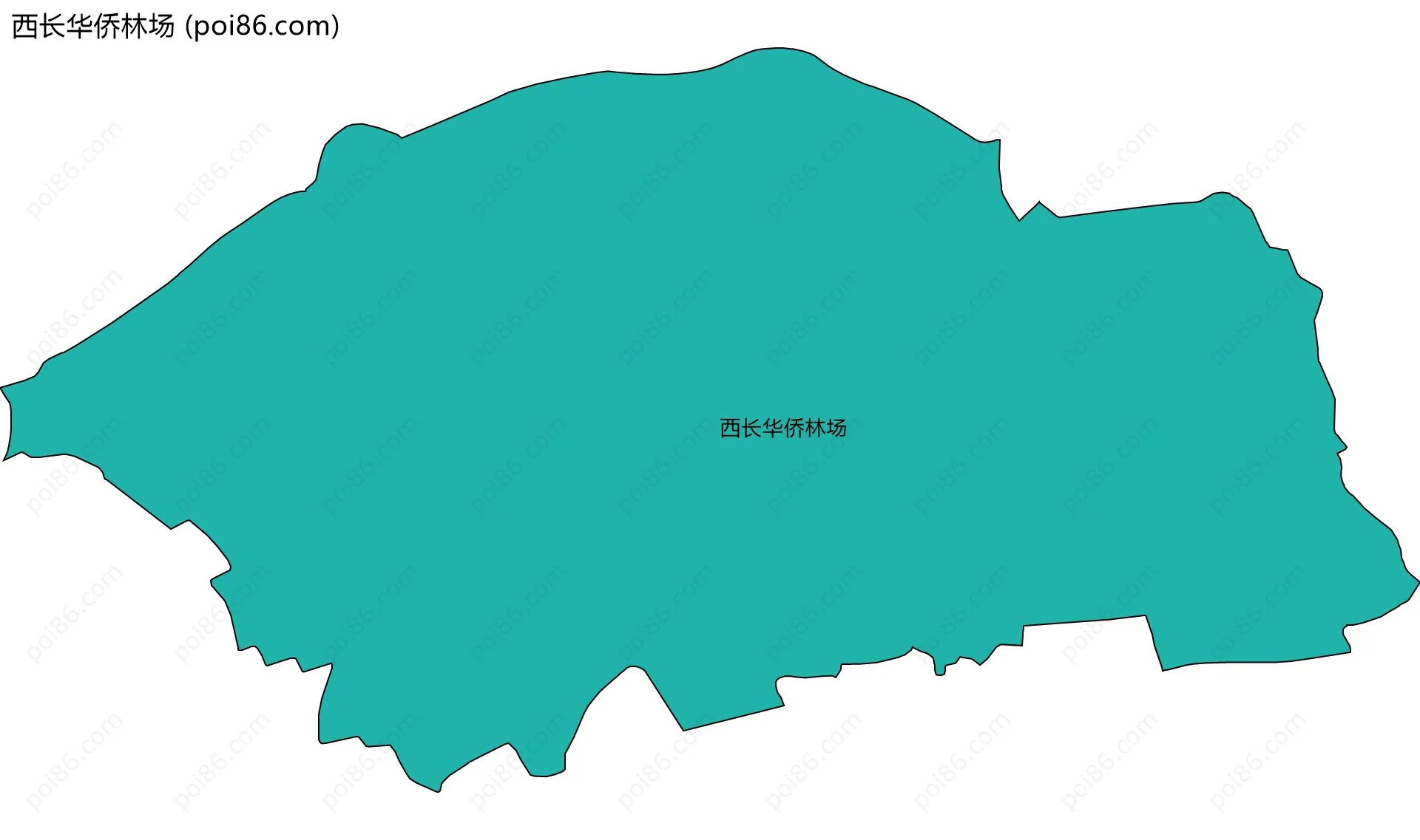 西长华侨林场边界地图