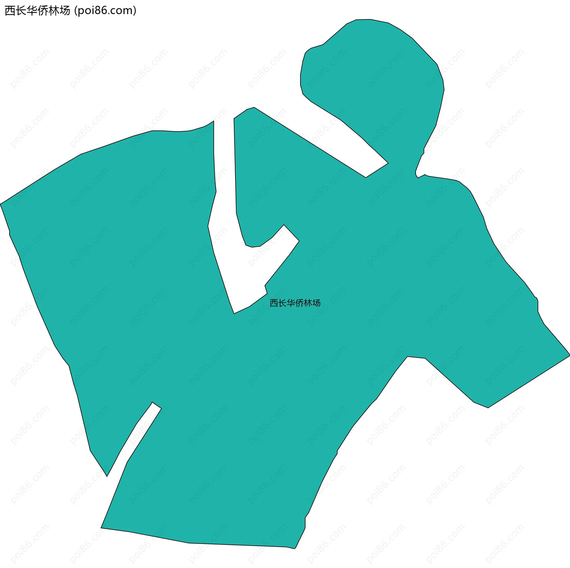 西长华侨林场边界地图