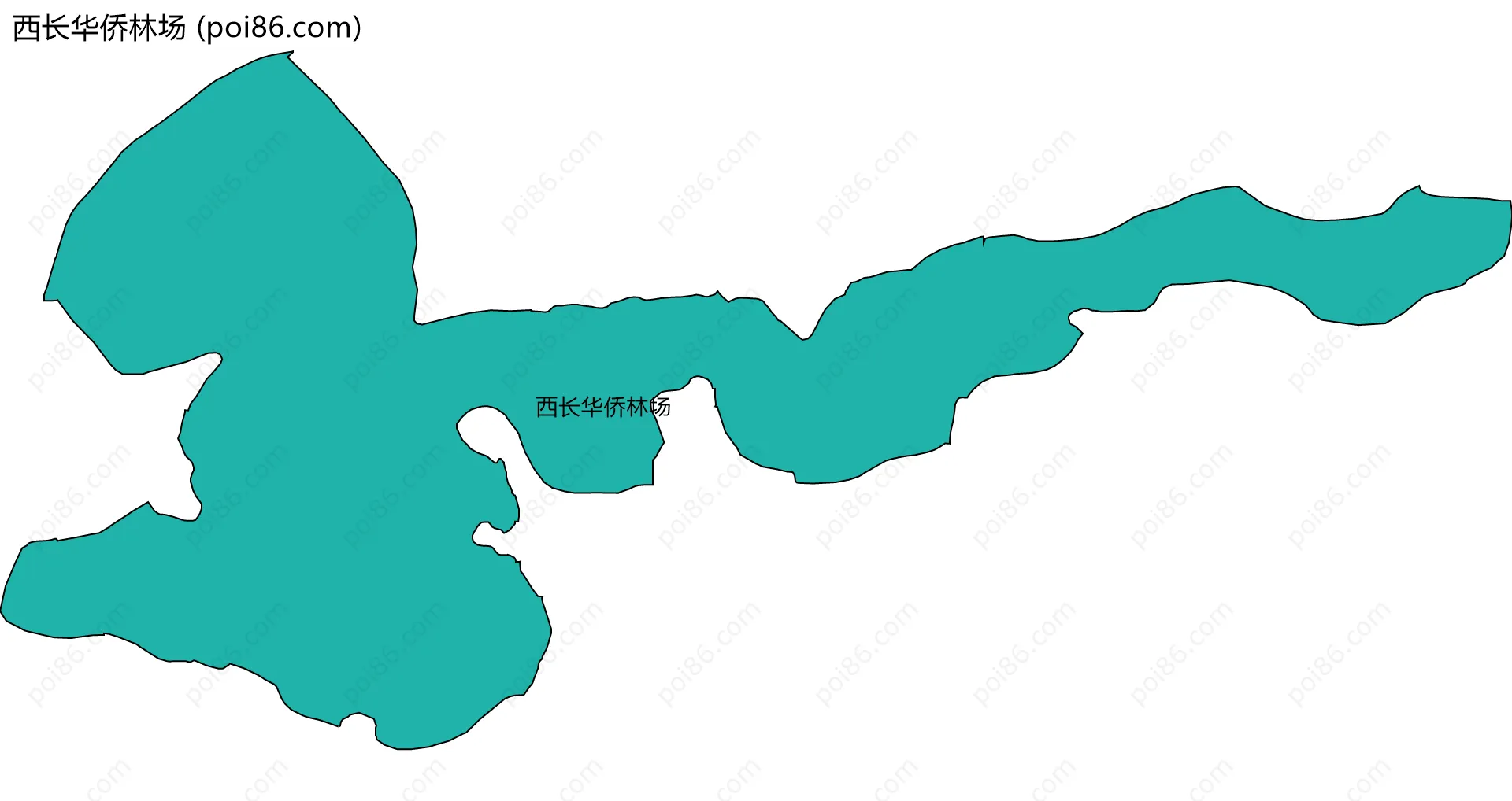 西长华侨林场边界地图