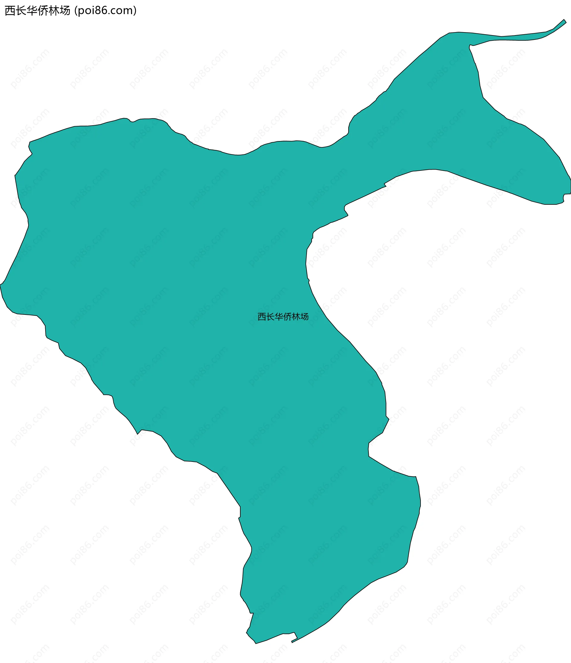 西长华侨林场边界地图