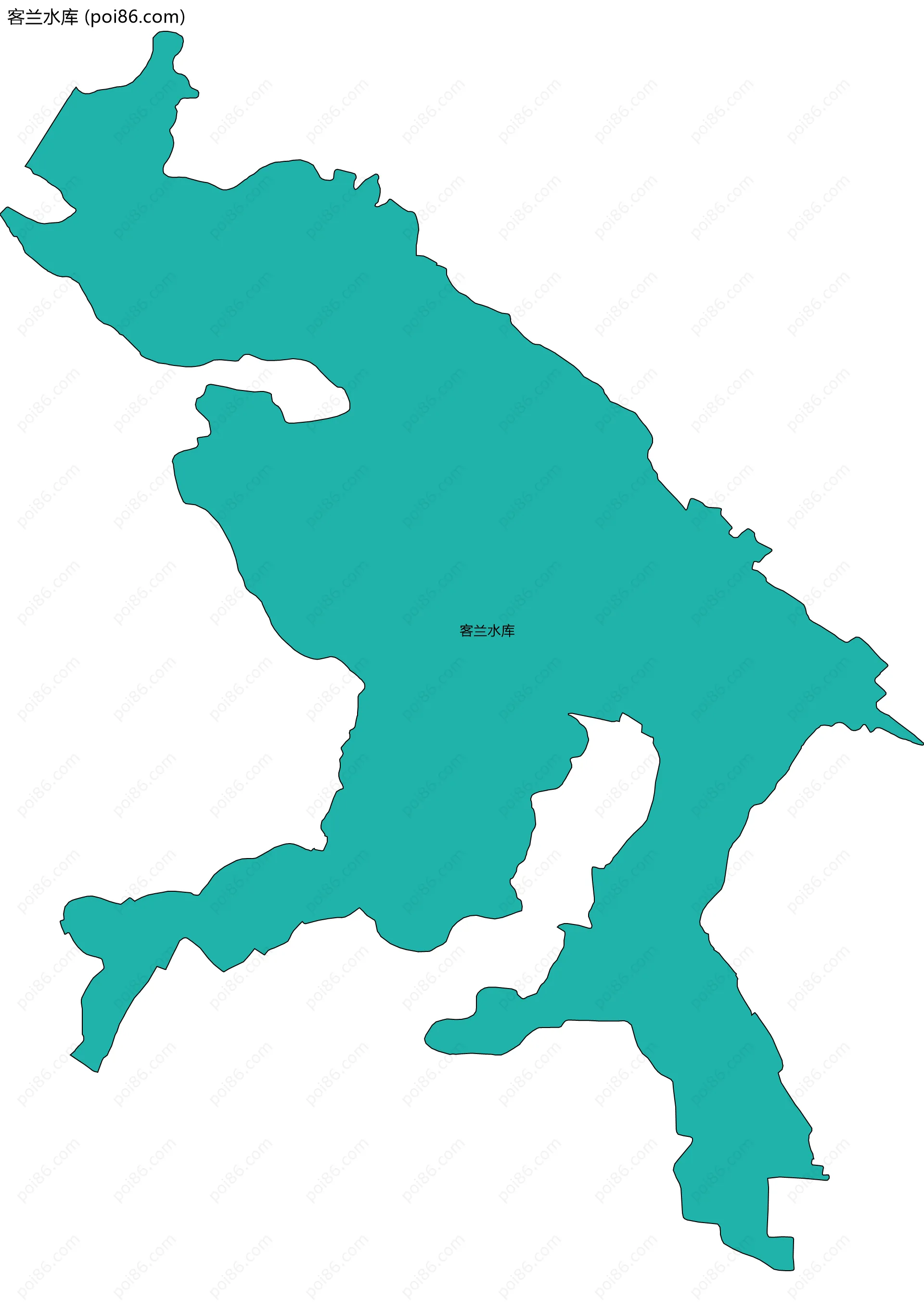 客兰水库边界地图