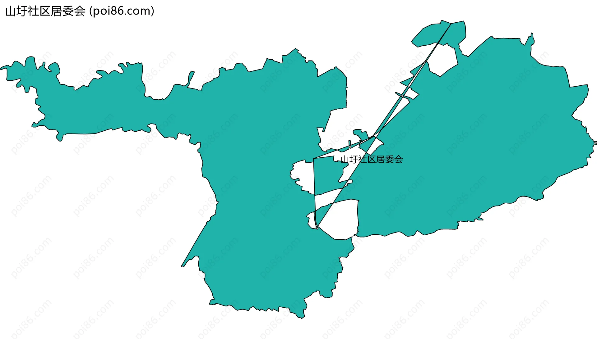 山圩社区居委会边界地图