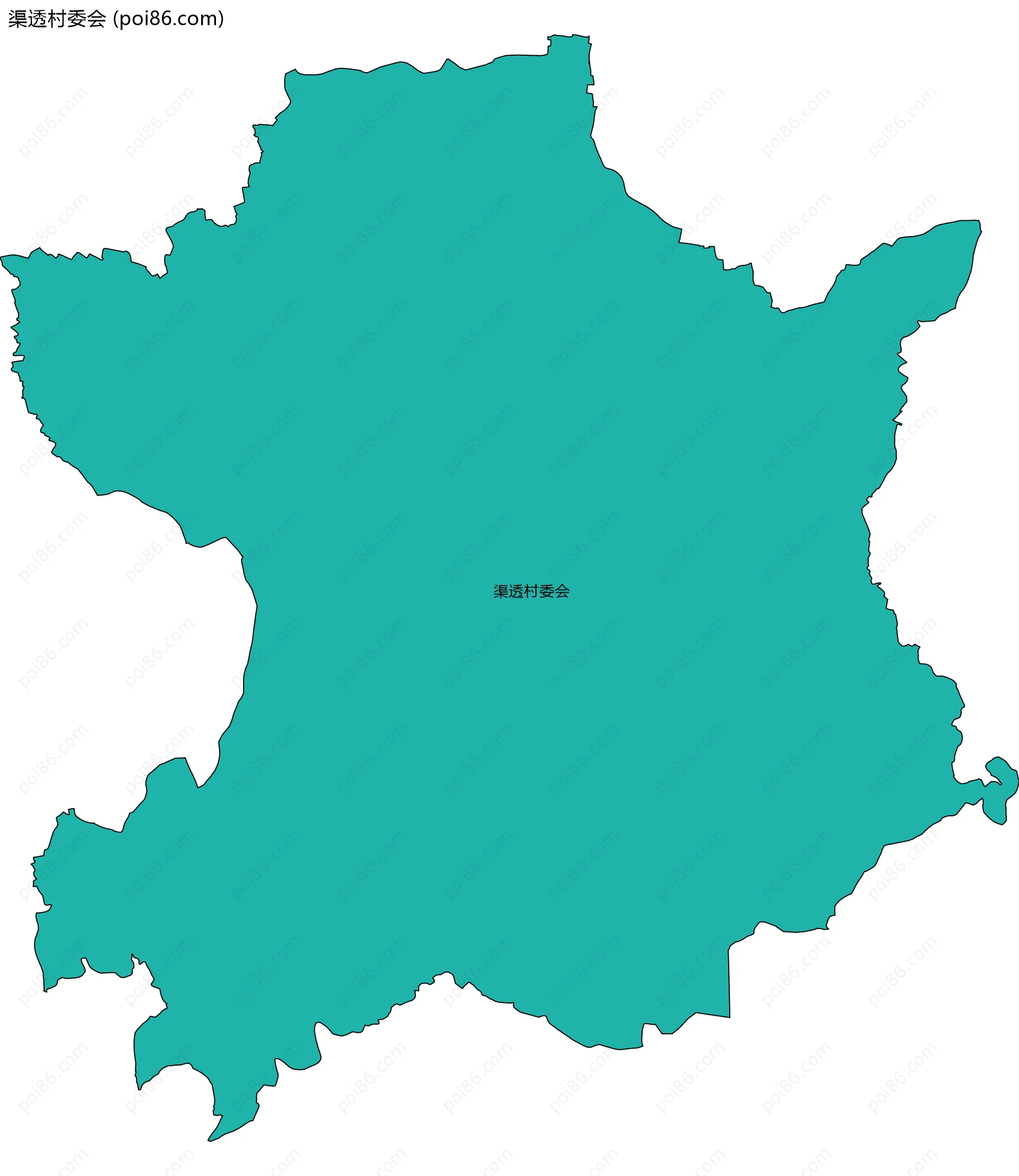 渠透村委会边界地图