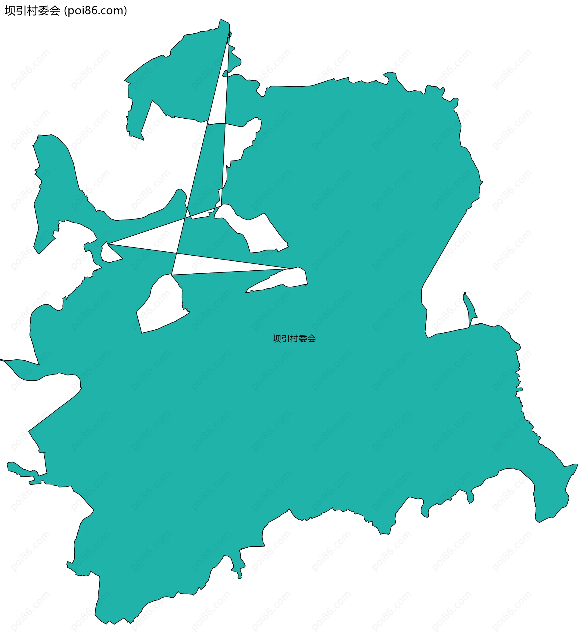 坝引村委会边界地图