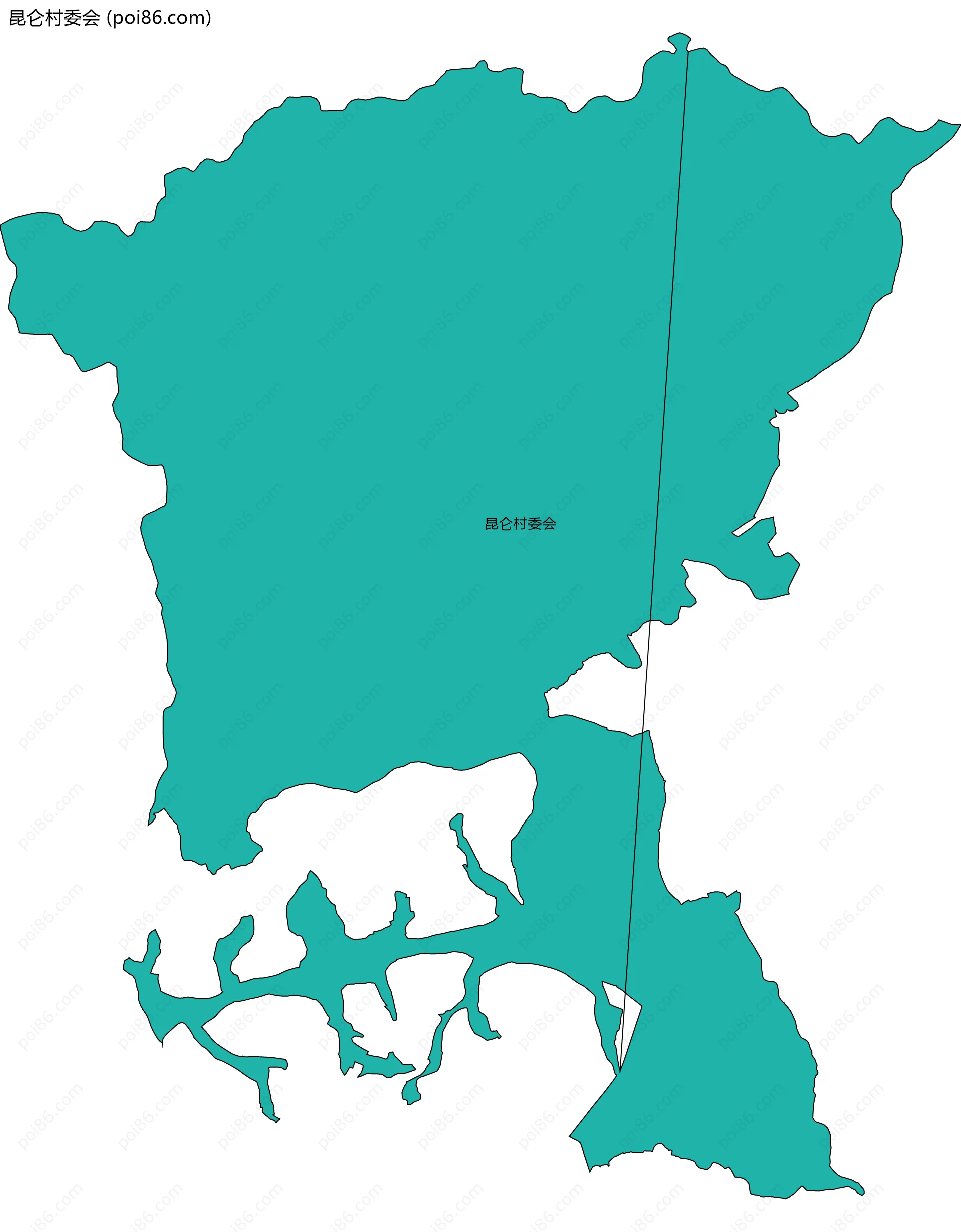 昆仑村委会边界地图