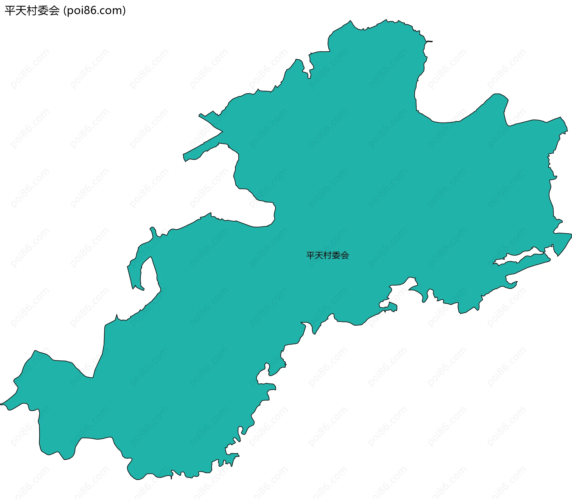 平天村委会边界地图