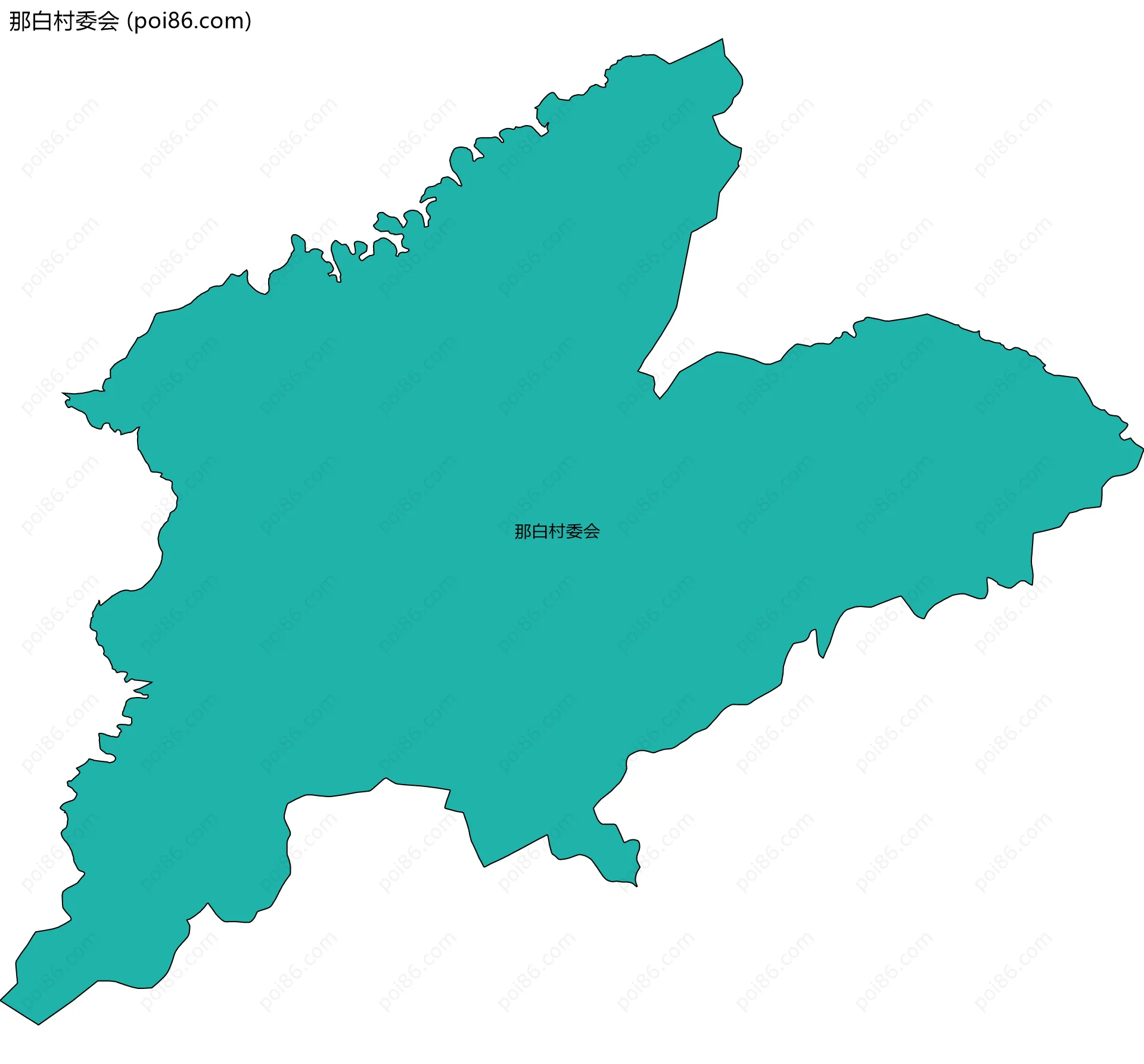 那白村委会边界地图