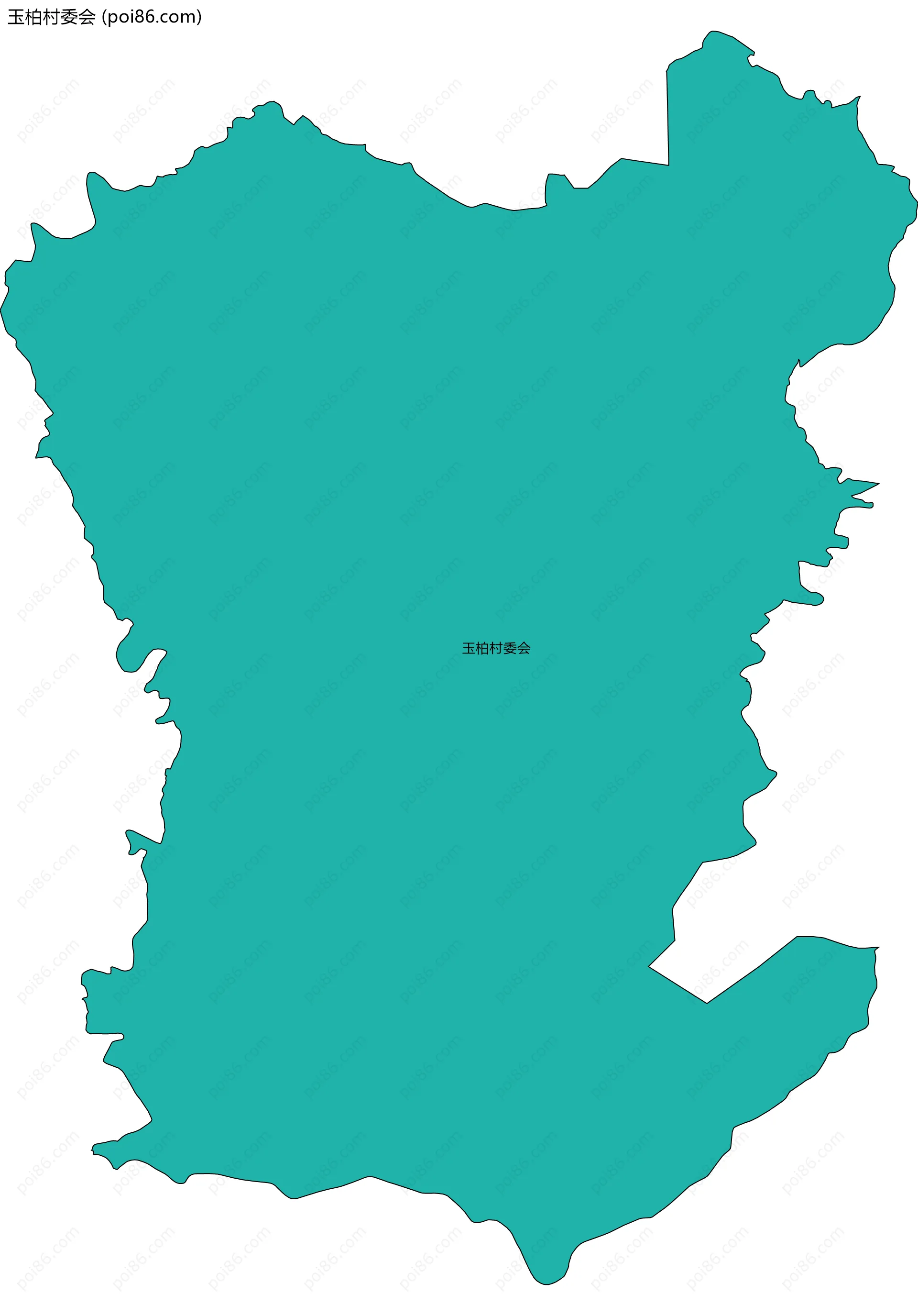 玉柏村委会边界地图