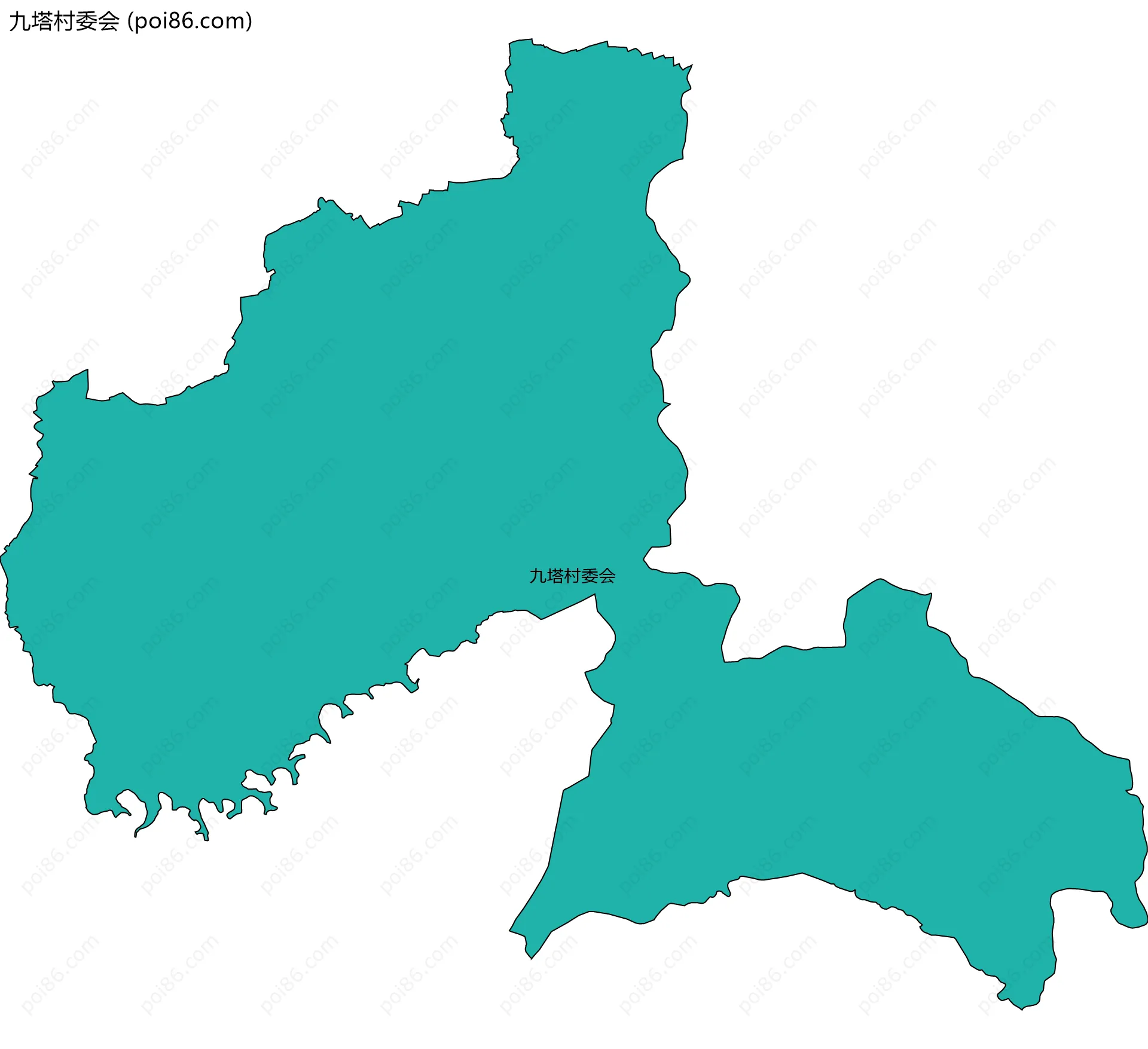 九塔村委会边界地图