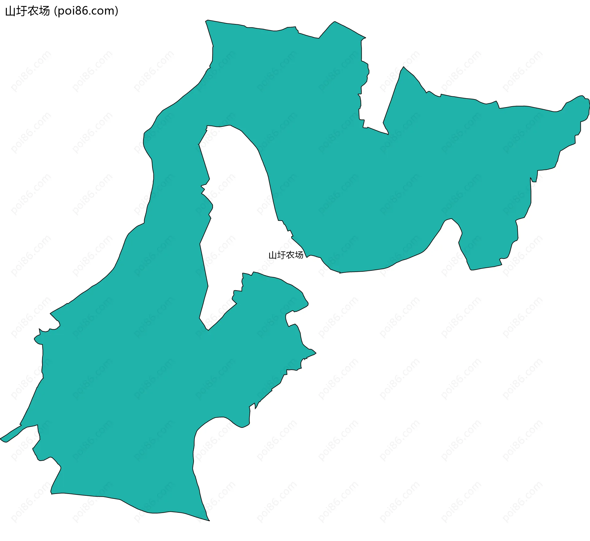 山圩农场边界地图