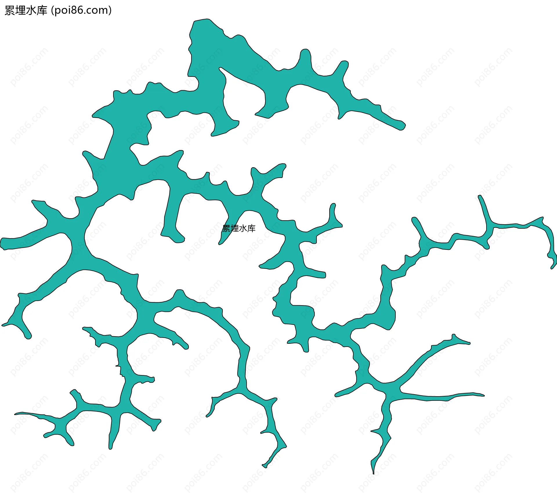 累埋水库边界地图