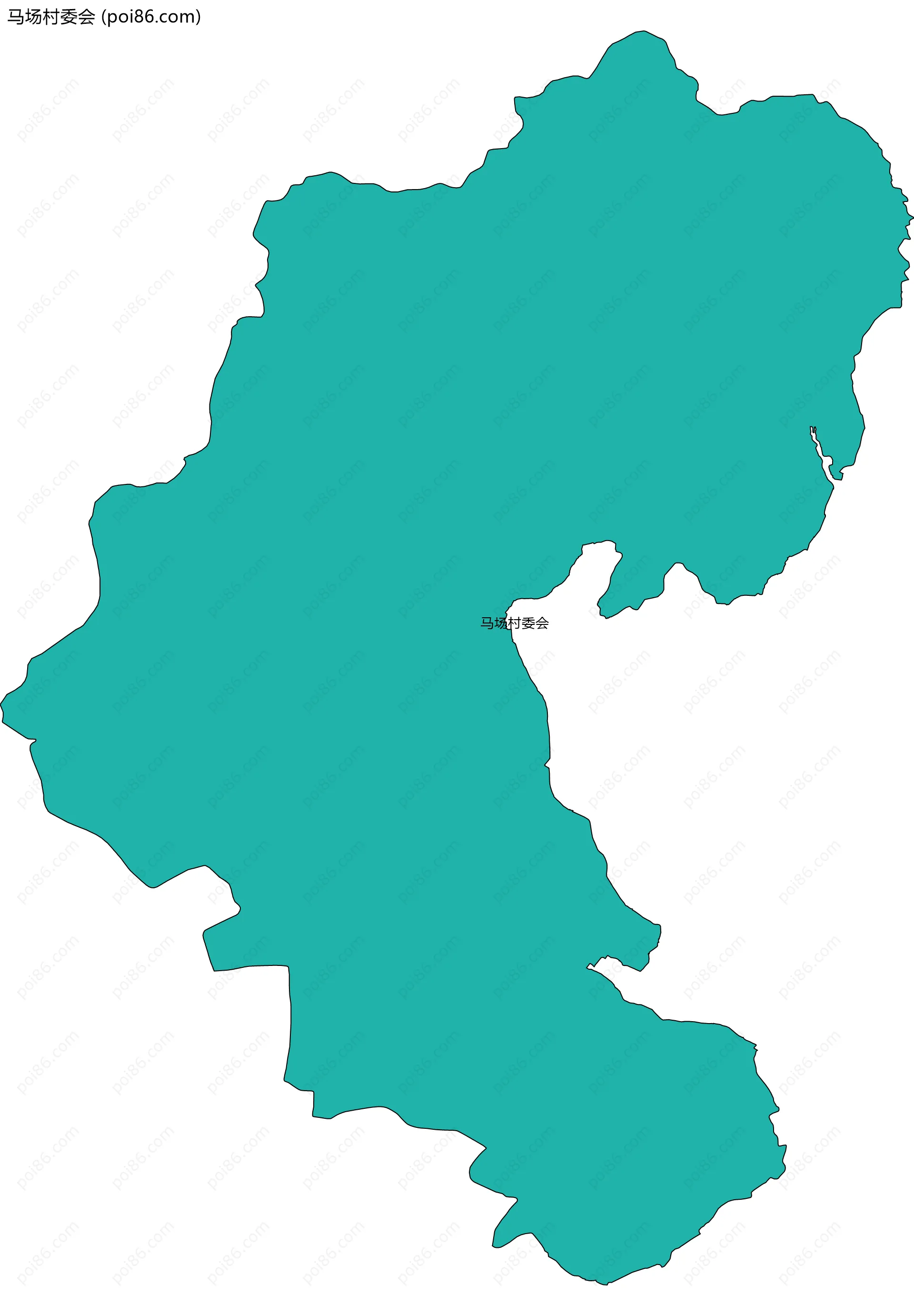 马场村委会边界地图