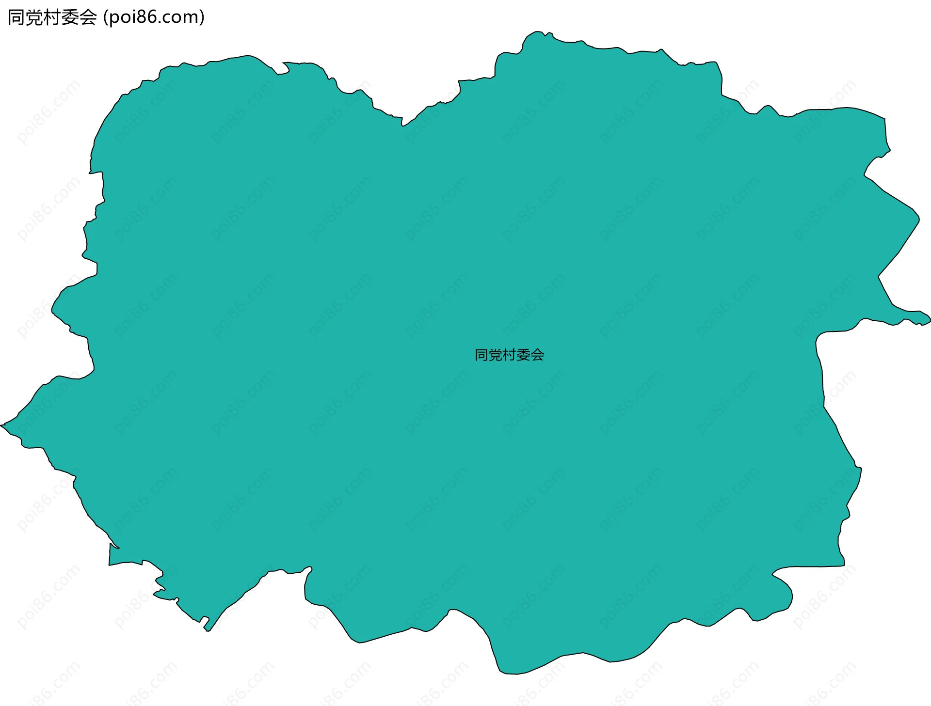 同党村委会边界地图