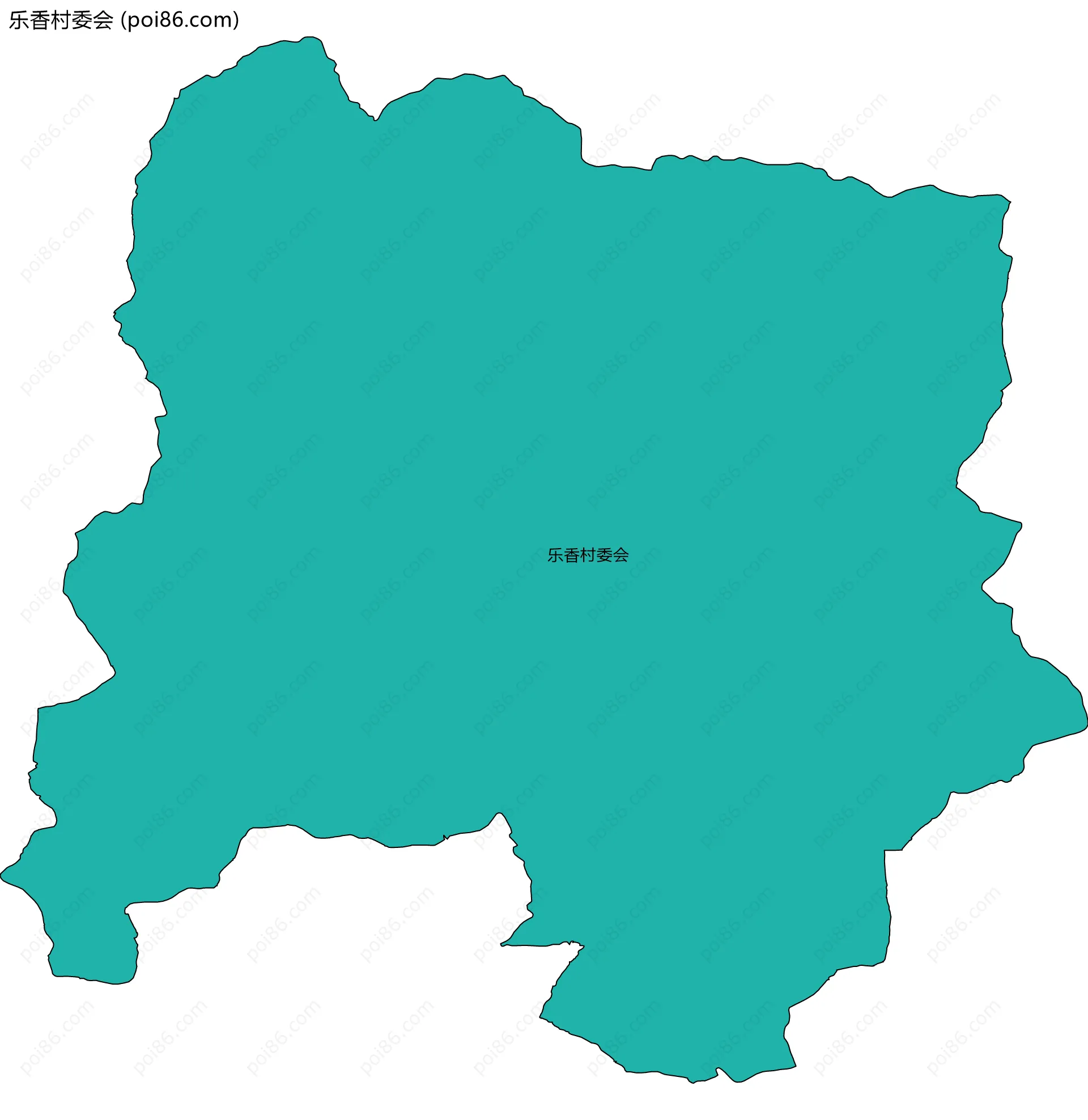 乐香村委会边界地图